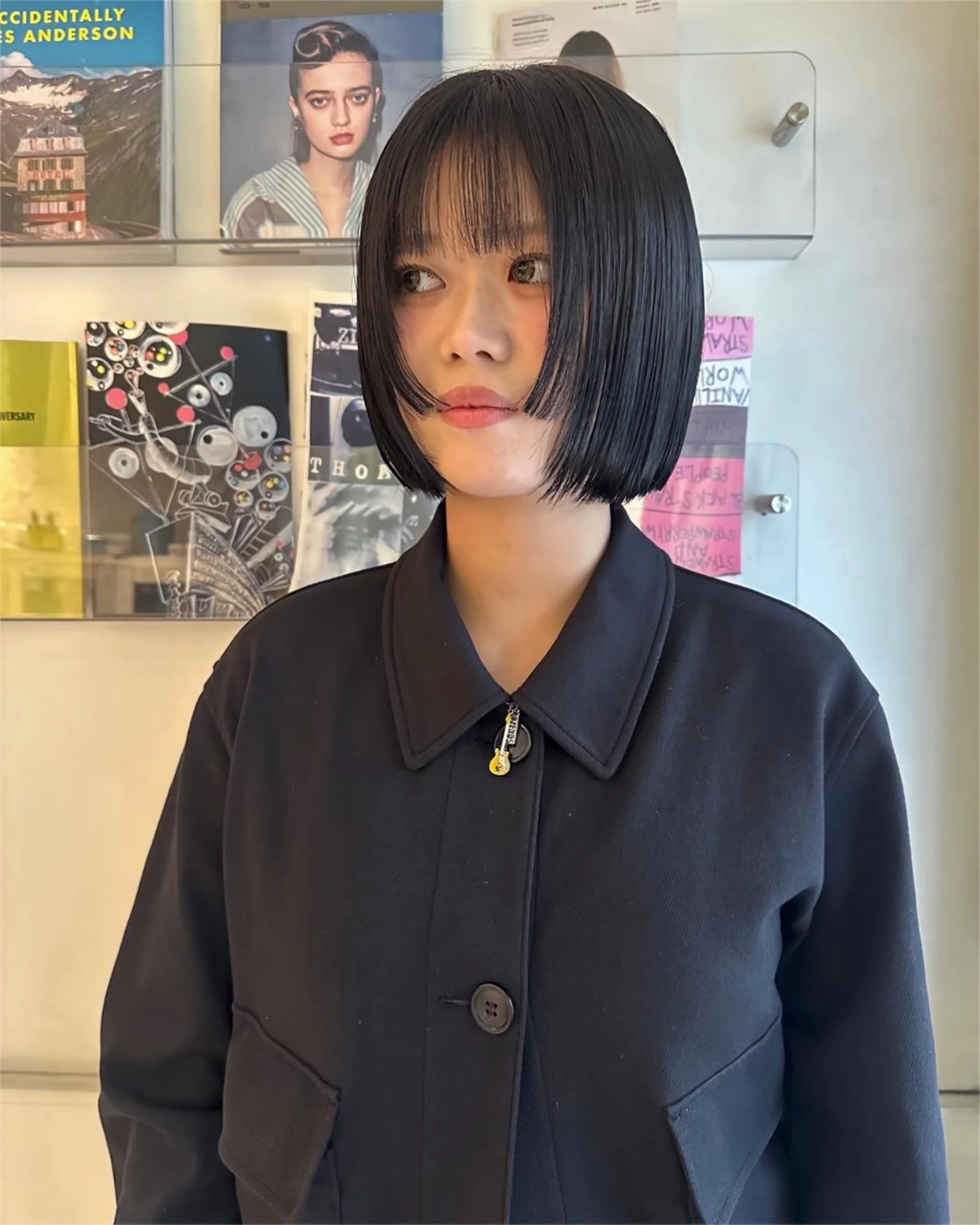 ミディアム パーマ 姫カット カット ヘアカラー トリートメント Manaka🟤 今泉　Musiiikのヘアスタイル