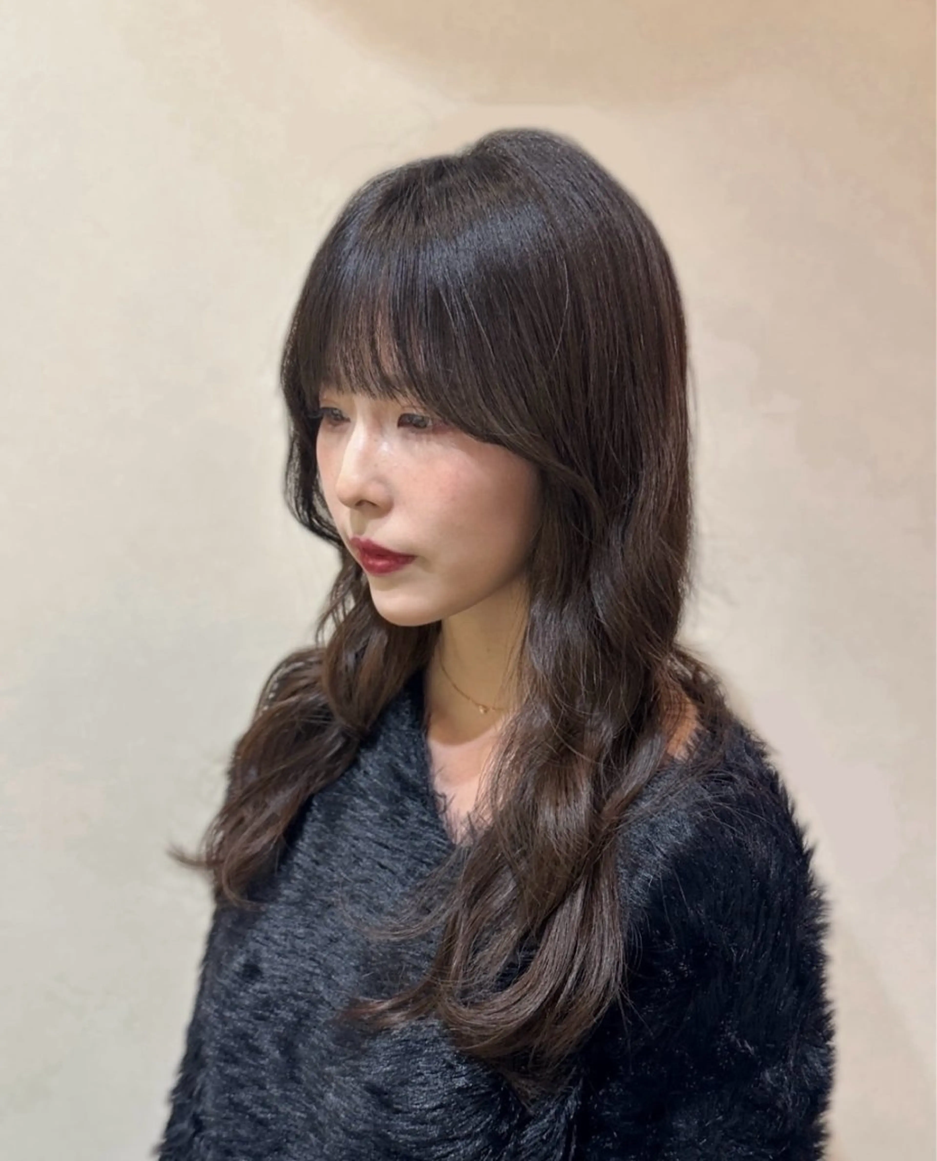 セミロング カラー カット ヘアカラー トリートメント 🎀縮毛矯正/ ツヤ髪/ANJU🌙のヘアスタイル