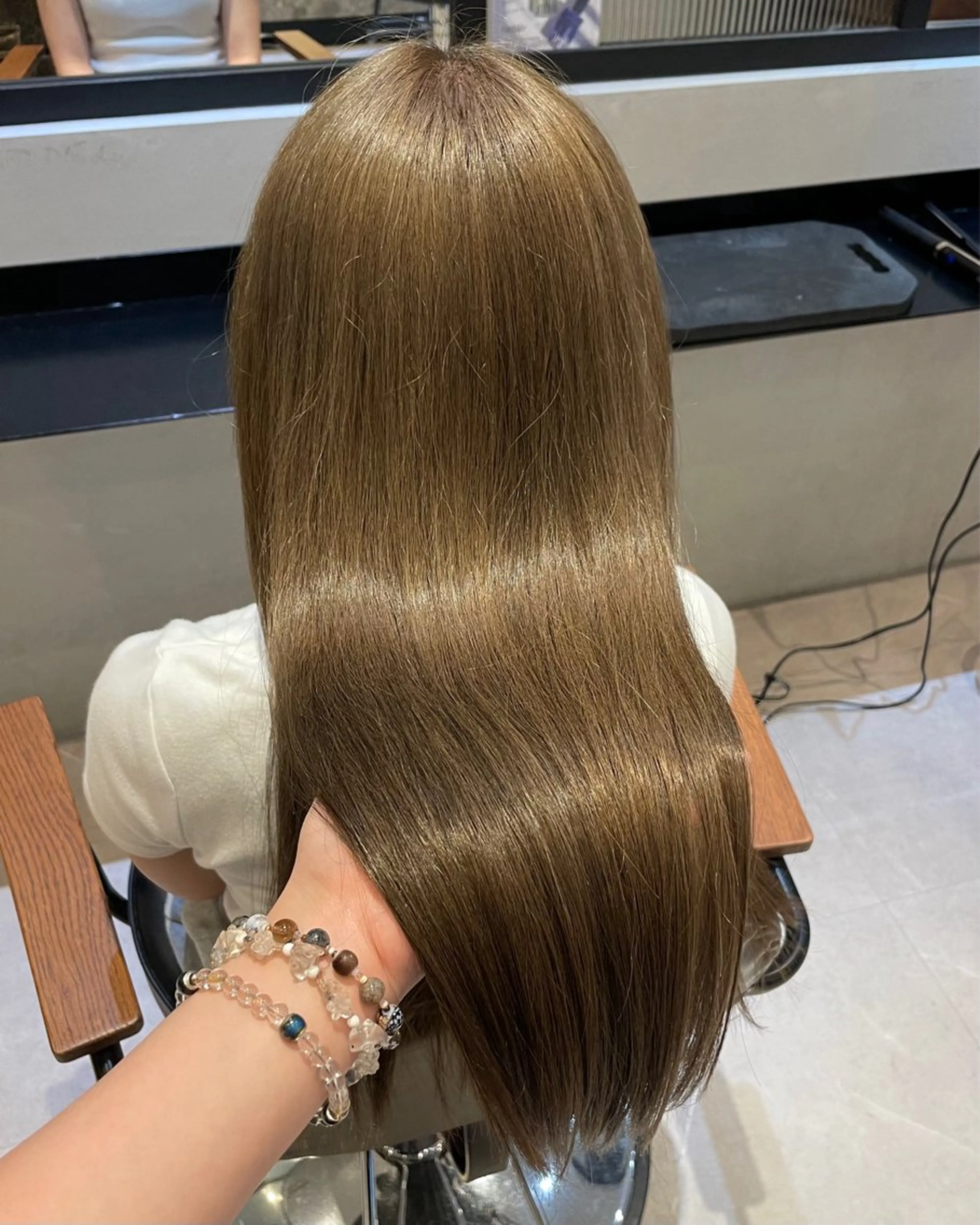 ロング カラー ベージュカラー オリーブベージュ カット ヘアカラー トリートメント オリーブカラー🫒/ ハッシュカット/みゆのヘアスタイル