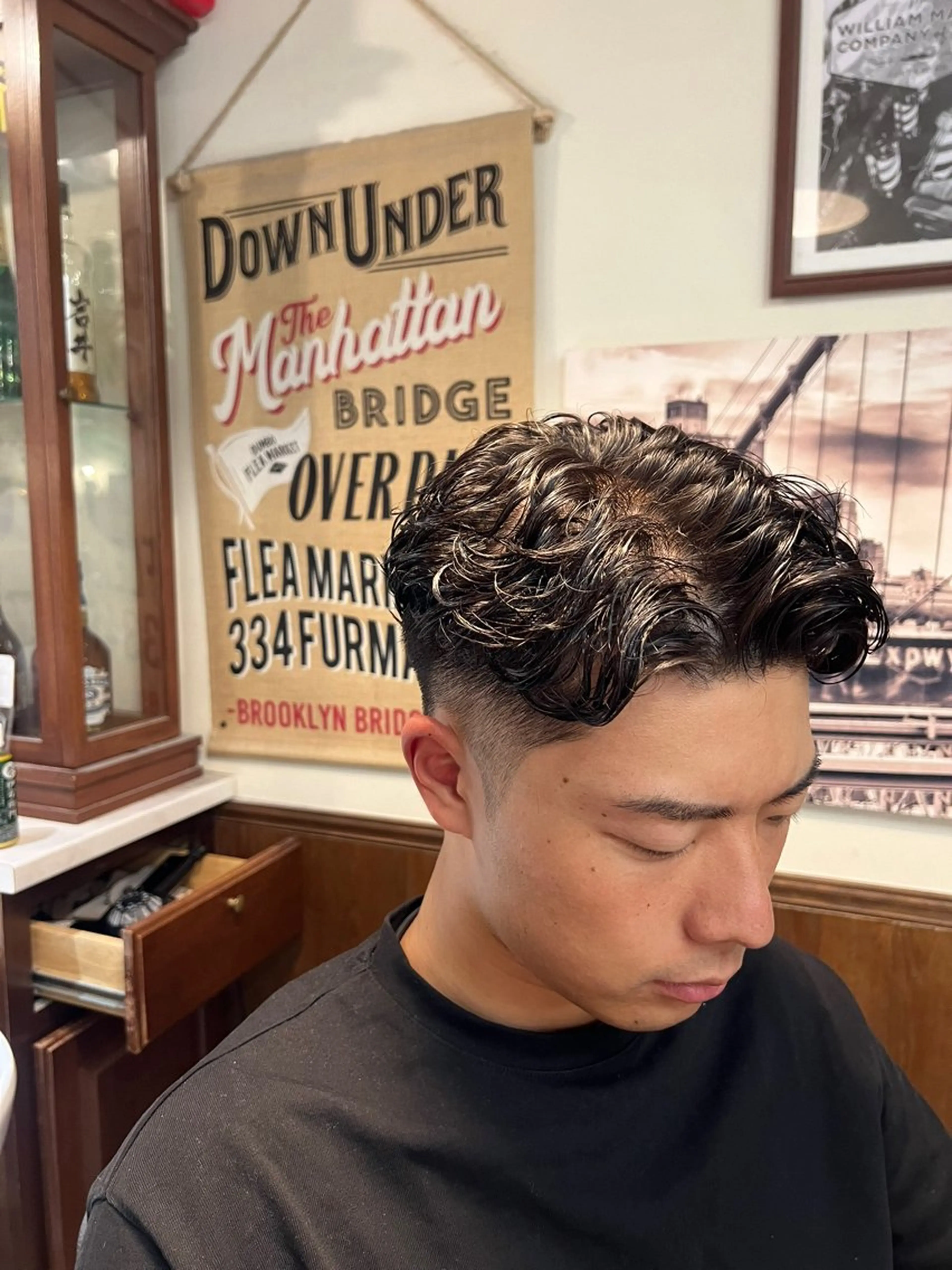 メンズ フェードカット メンズパーマ スキンフェード カット パーマ NeuerBarber所属・天王寺/阿倍野 バーバー　もっくんのヘアスタイル