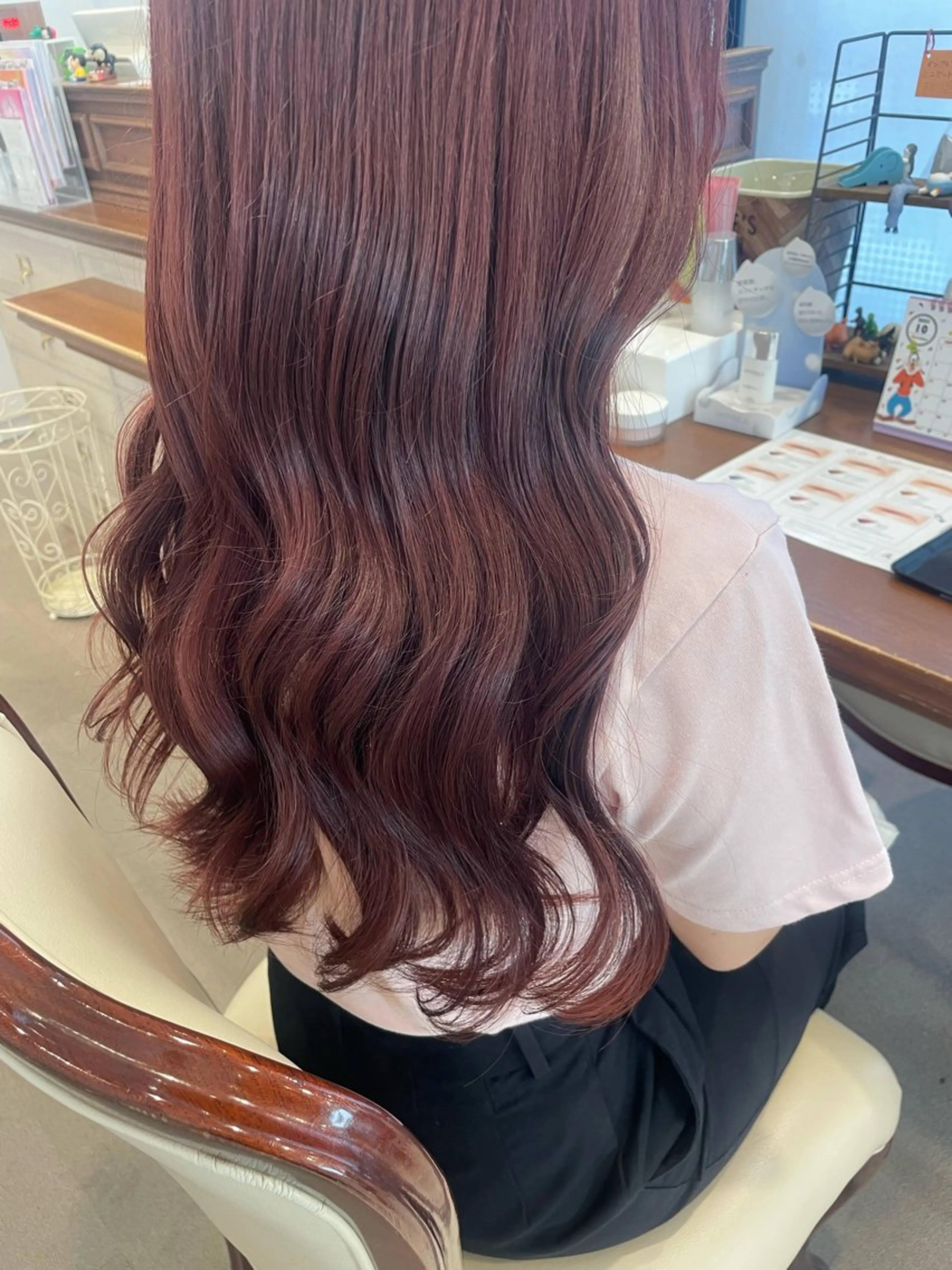 ロング カラー ブリーチ ブラウンカラー ブリーチなしカラー ピンクカラー ピンクブラウン 🍪ﾖｼｲﾊﾙﾈ🍪 ﾗﾍﾞﾝﾀﾞｰｶﾗｰのヘアスタイル