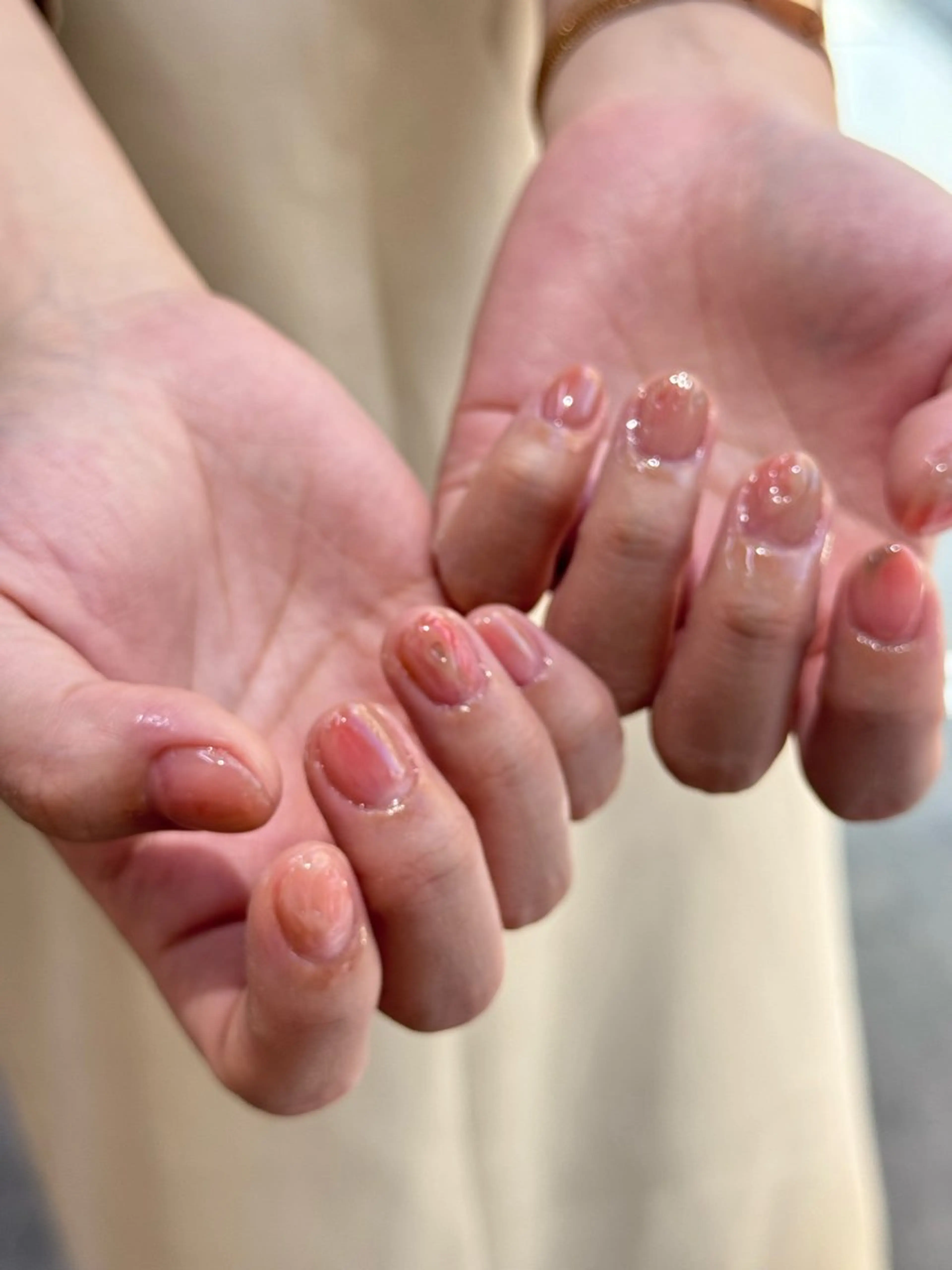 ネイル フレンチネイル マグネットネイル ニュアンスネイル ワンカラーネイル ハンドネイル GRANDE大須 Cecil💜のネイルデザイン