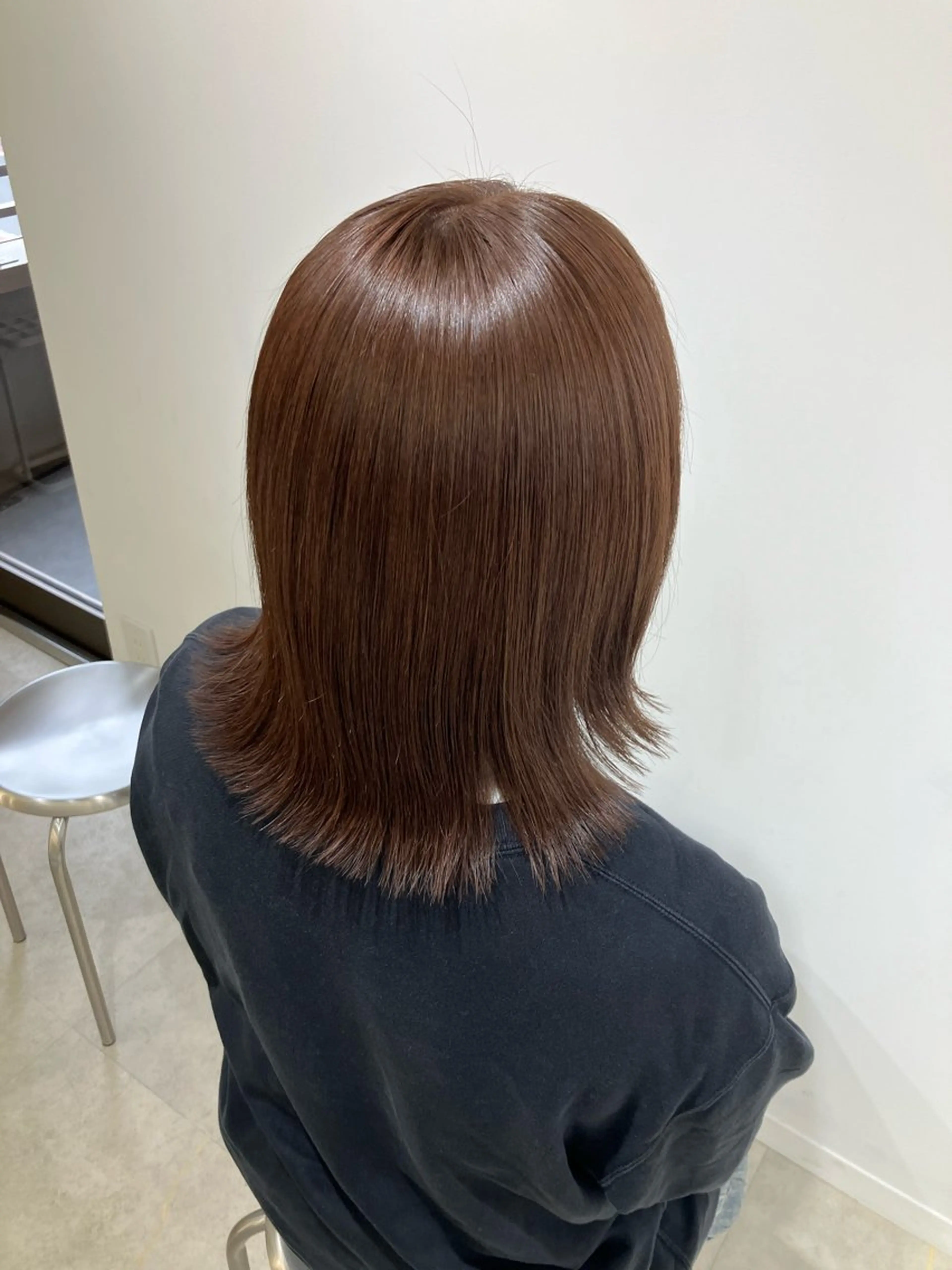 ミディアム チョコレートブラウン トリートメント カット ヘアカラー トリートメント 千葉 弥咲のヘアスタイル