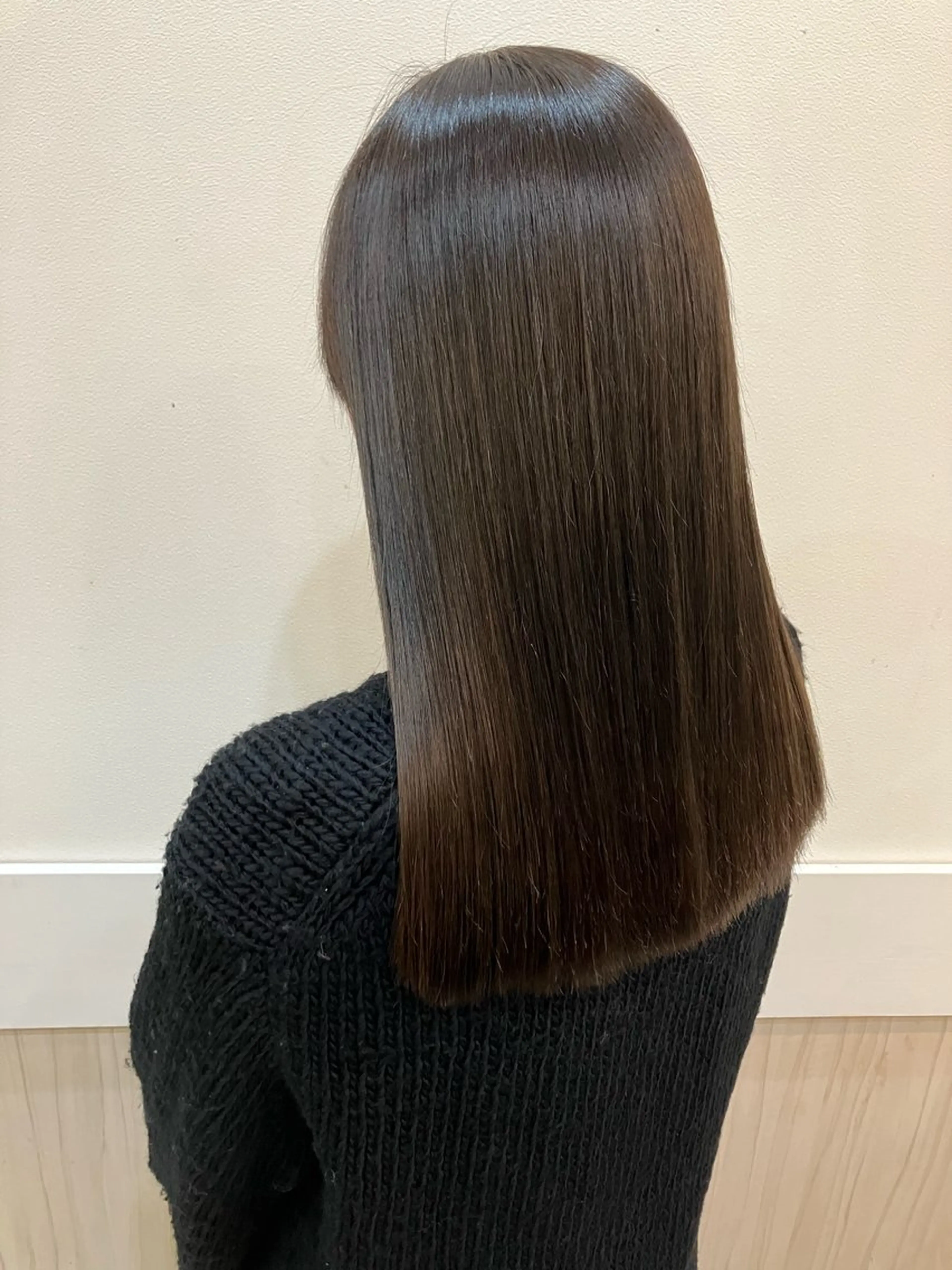 ミディアム 縮毛矯正 yukari 艶髪ヘアのヘアスタイル