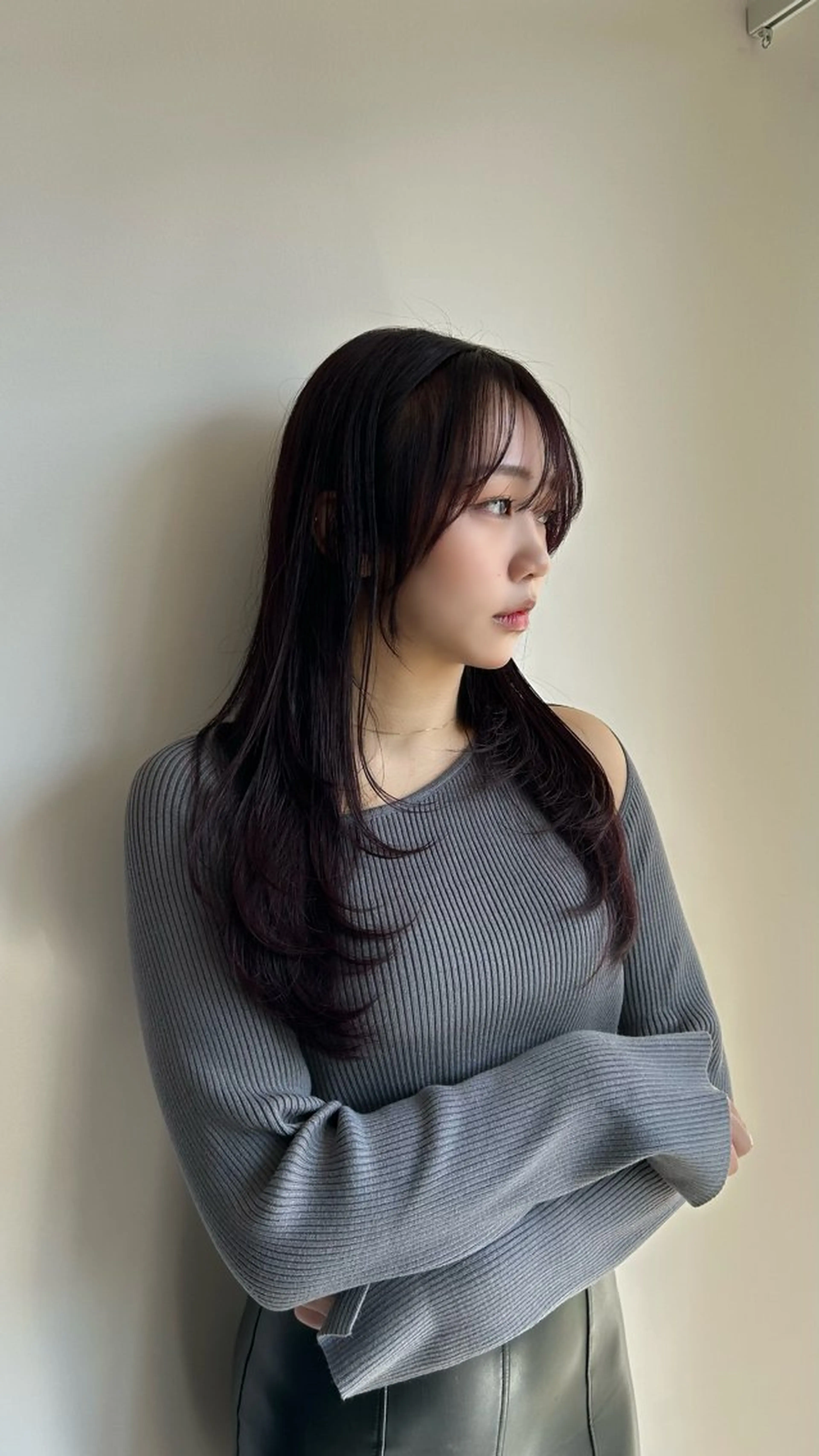 ロング カラー ボルドーカラー カット トリートメント 髪質改善カラー🦋 レイヤー/ナカネのヘアスタイル