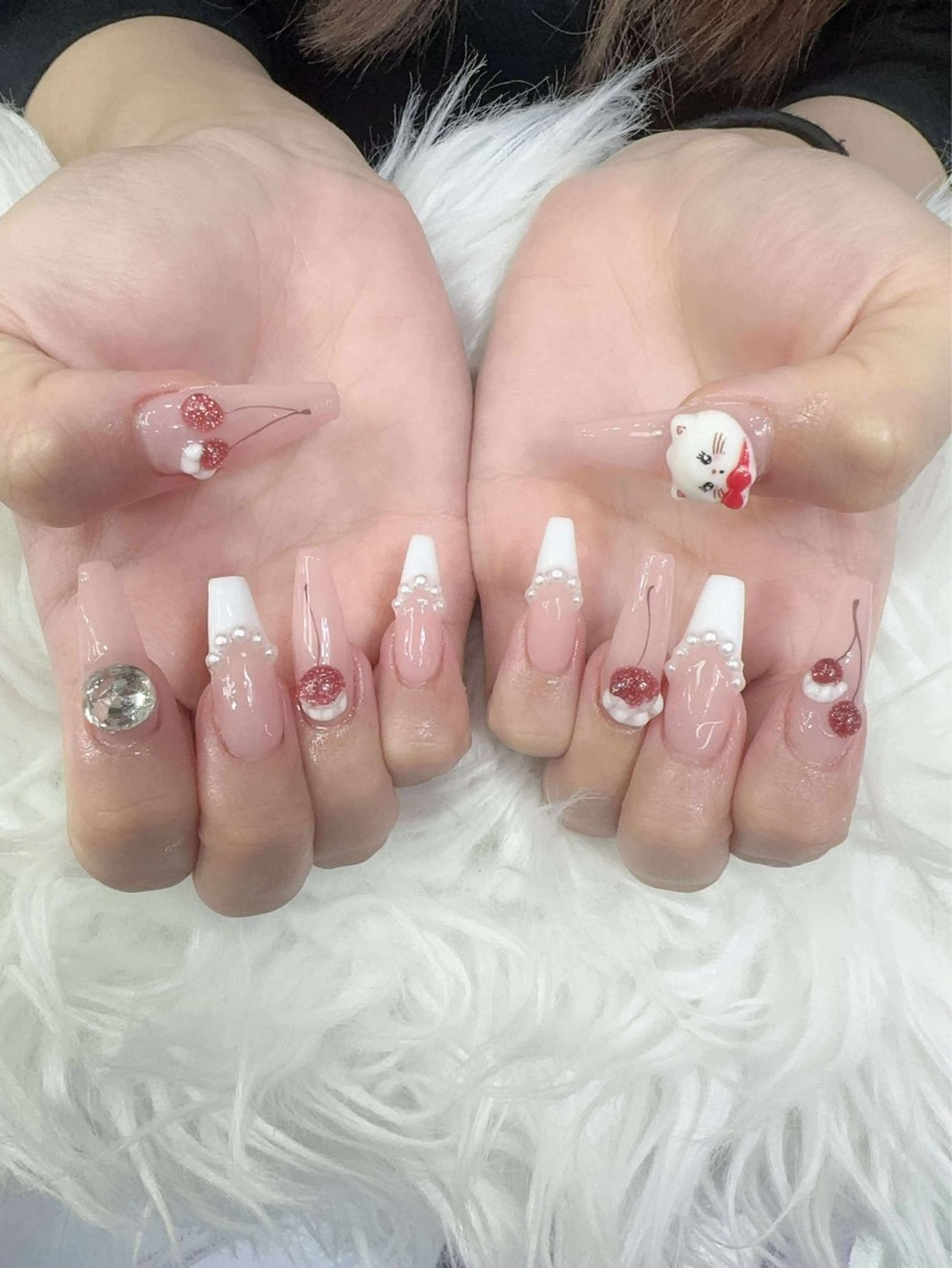 ネイル ハロウィン キラキラネイル 韓国ネイル スカルプネイル ハンドネイル MoMoA Nail ネイル長さ出し専門店のネイルデザイン