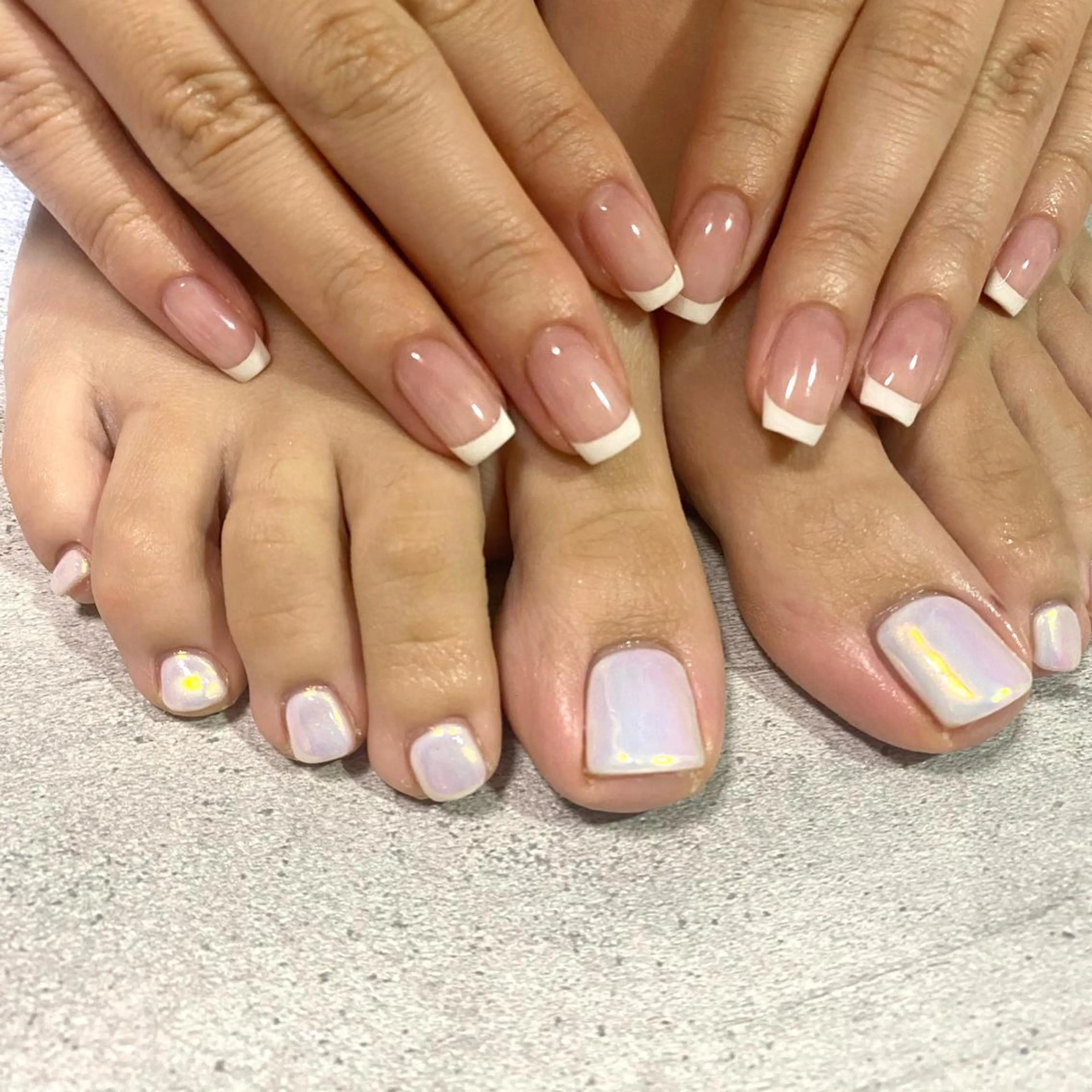 ショート カラー パーマ ヘアアレンジ メンズ キッズ ネイル マツエク・マツパ アイブロウ オーロラネイル フットネイル ハンドネイル フットネイル 今福鶴見ネイル 8(ｴｲﾄ)のネイルデザイン