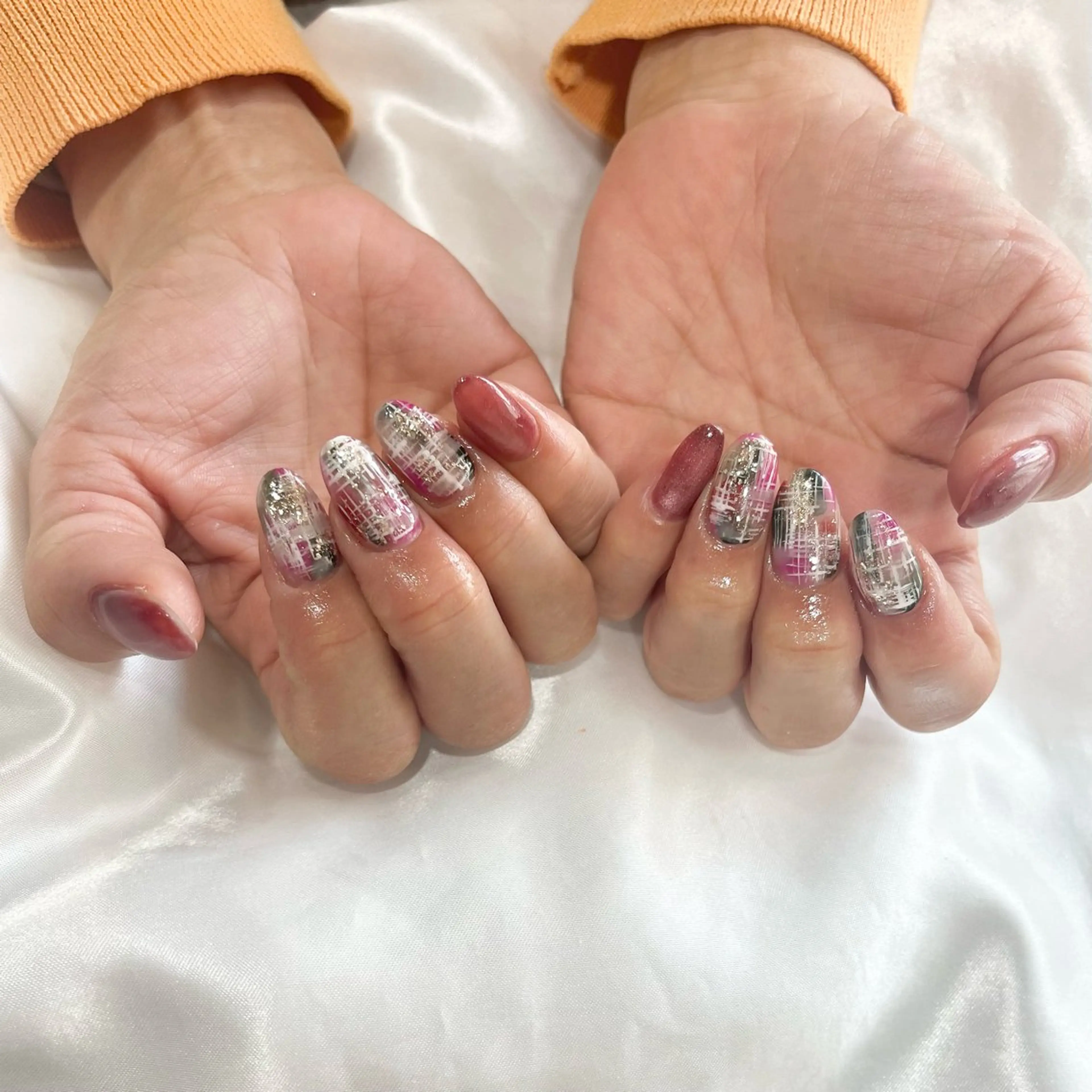 ネイル ツイードネイル ハンドネイル フットネイル nailsister ただのネイルデザイン