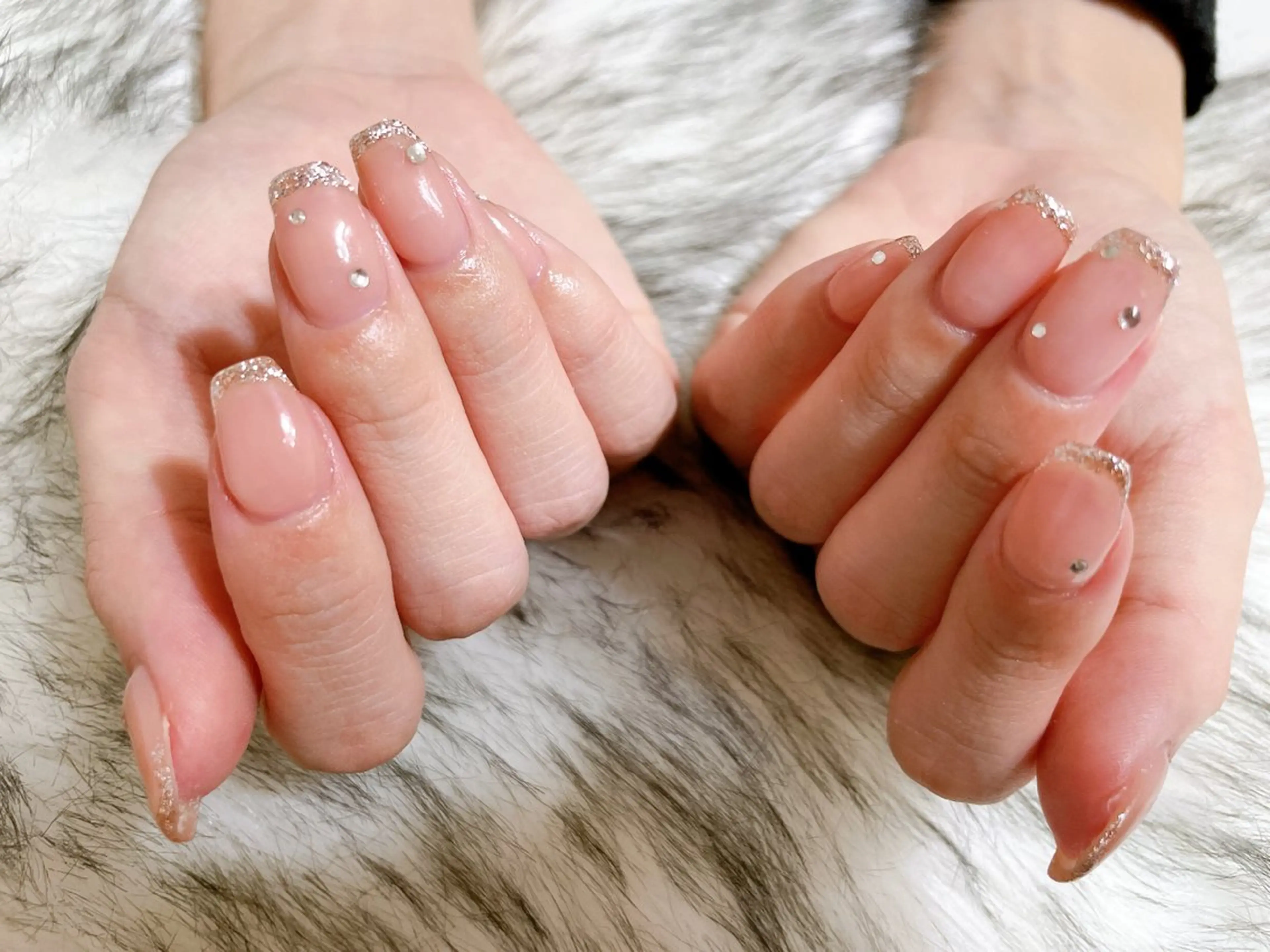 ネイル ジェルネイル キラキラネイル 韓国ネイル パラジェル kikinail 溝の口のネイルデザイン