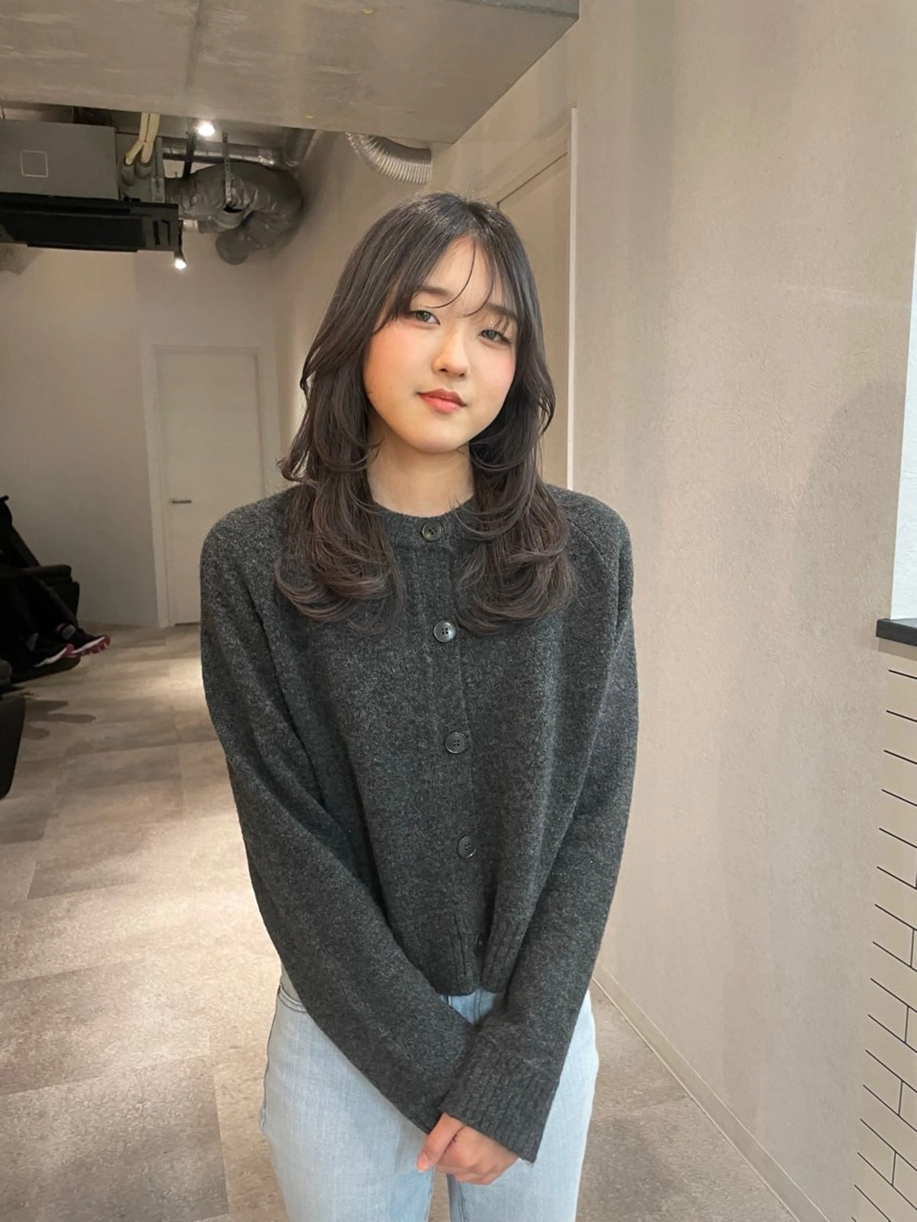 ロング 韓国風ヘア レイヤーカット 似合わせカット カット ヘアカラー 久保田 千尋のヘアスタイル