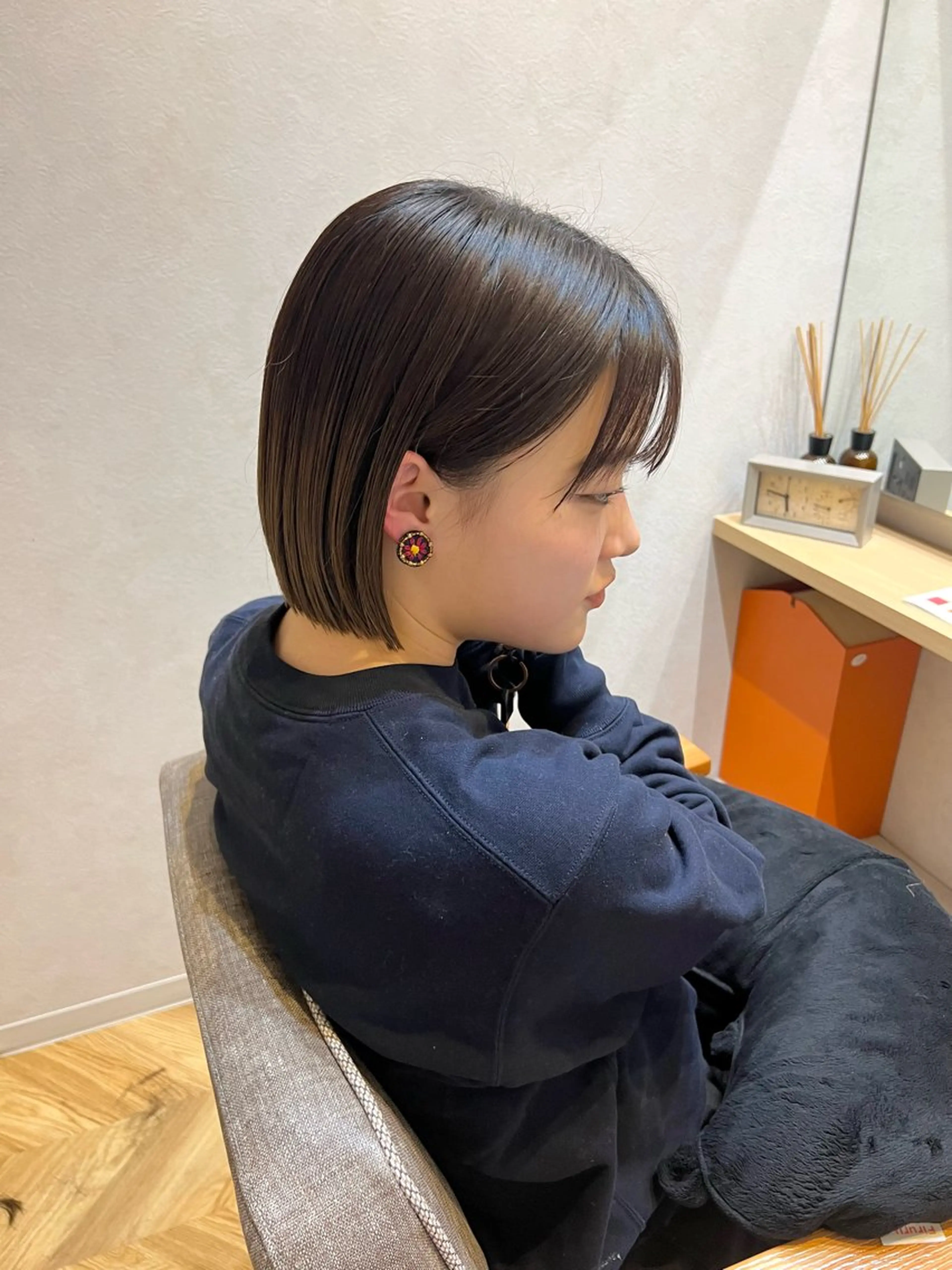 ミディアム 濱野 梨奈のヘアスタイル
