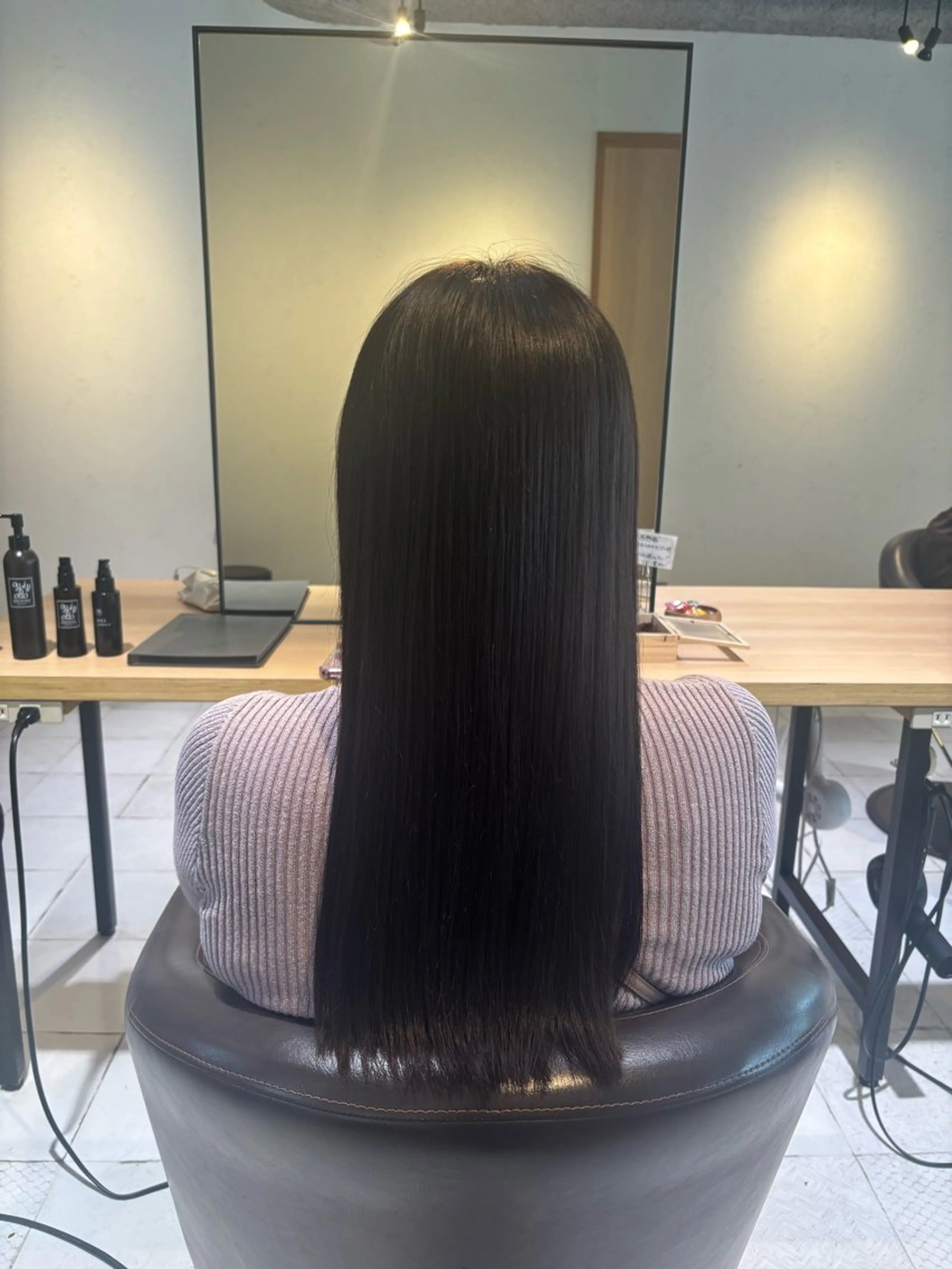 ロング 髪質改善 カット ヘアカラー トリートメント 尾形 百花のヘアスタイル