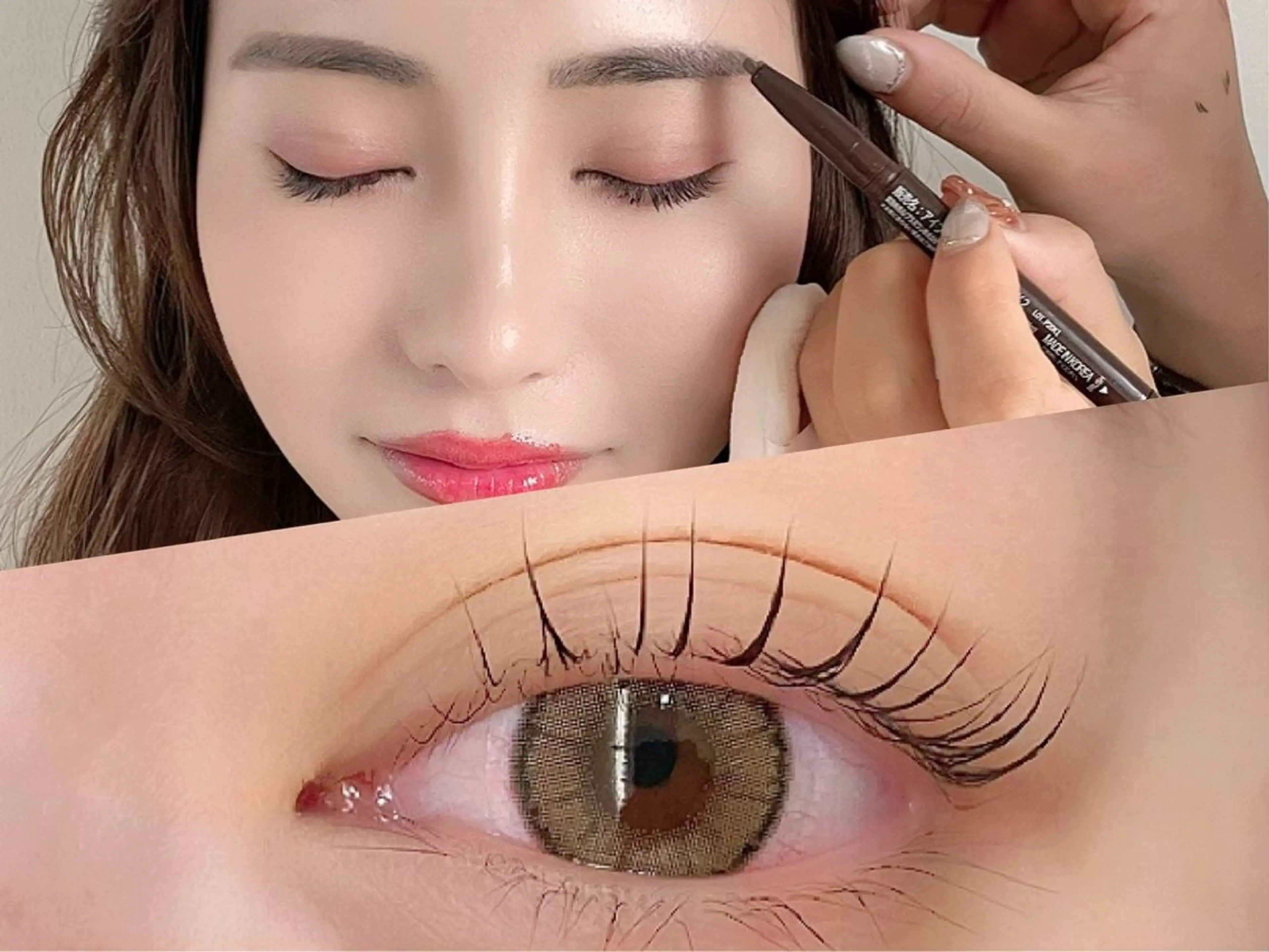 【ミニモ限定💞】《目元トータルケア》束感まつパ+ふんわり美眉wax✧*。間引き+550円の写真