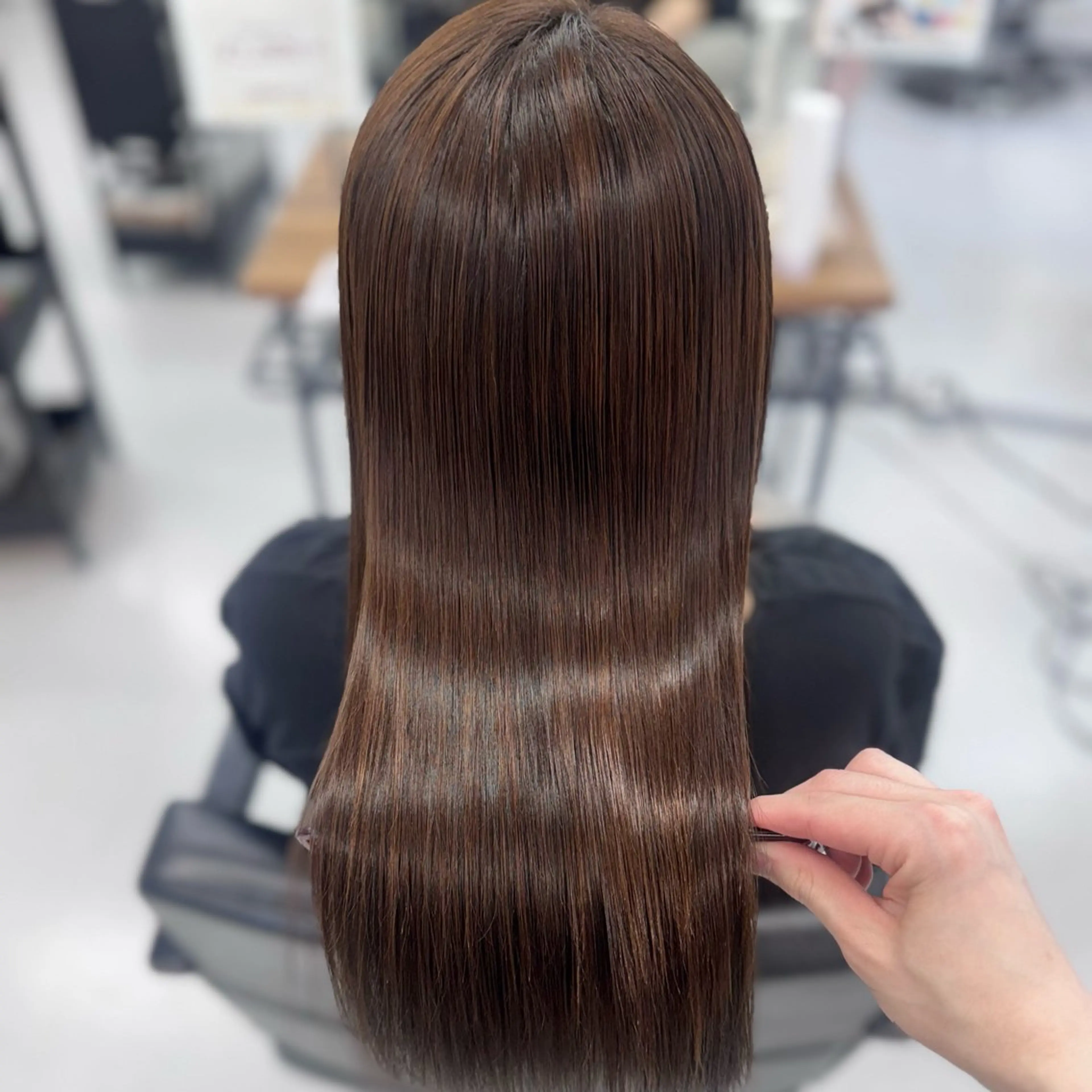 ロング 縮毛矯正 トリートメント 田島拓海 ボブカットのヘアスタイル