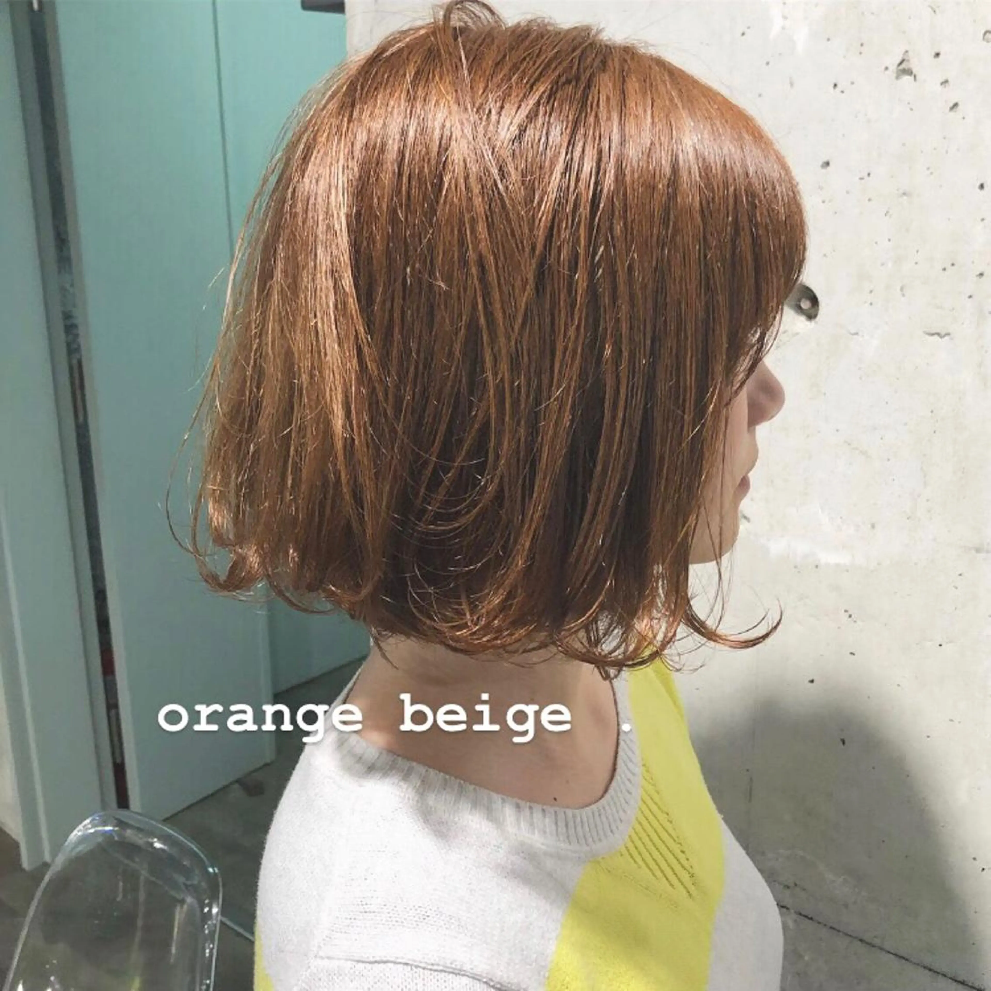 セミロング カラー ヘアアレンジ ベージュカラー オレンジ オレンジベージュ トレンド眉🌈✨ arisaの眉毛・アイブロウイメージ