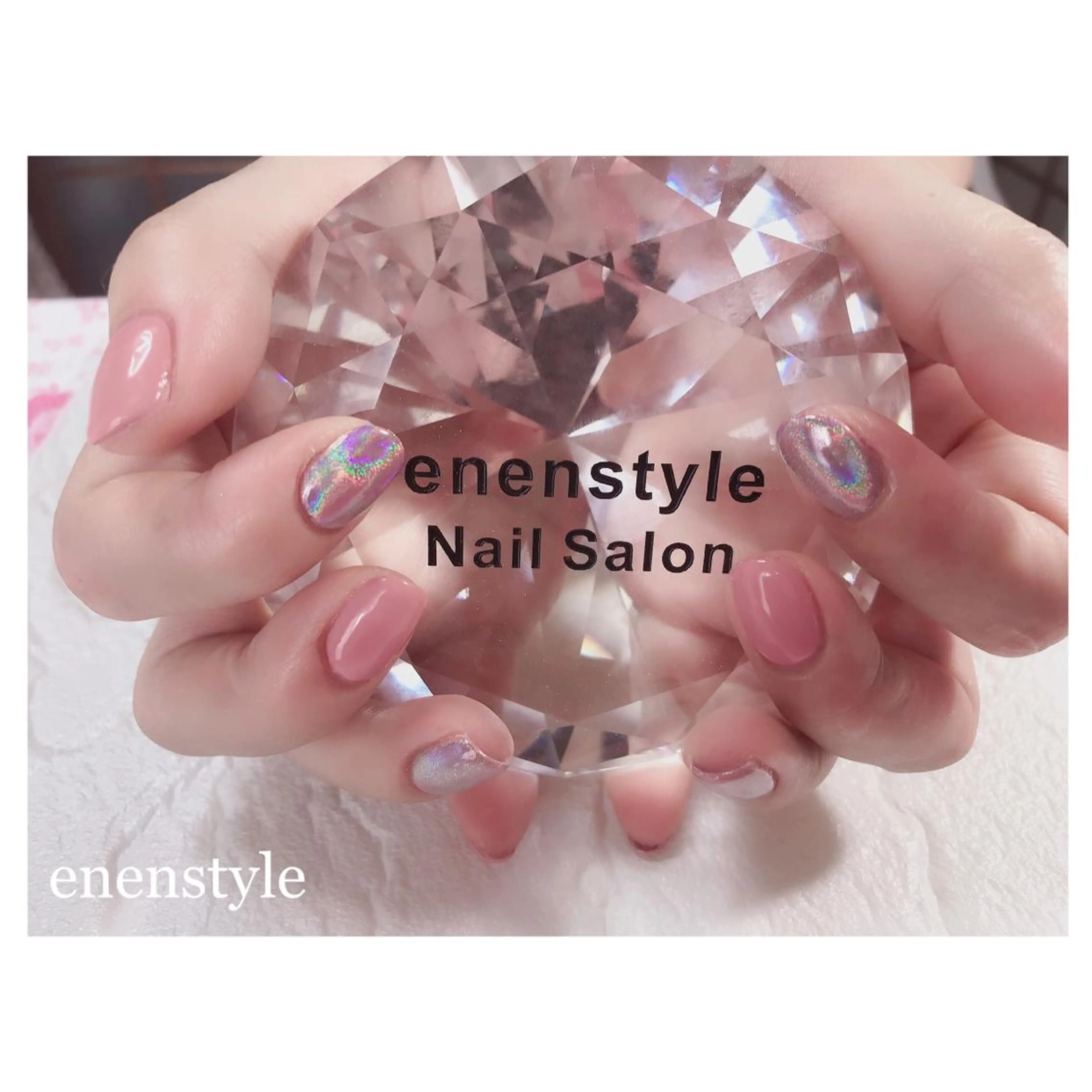 ミディアム カラー ネイル ピンクカラー ユニコーンカラー ピンク シンプルネイル ハンドネイル 👑enen style👑のネイルデザイン