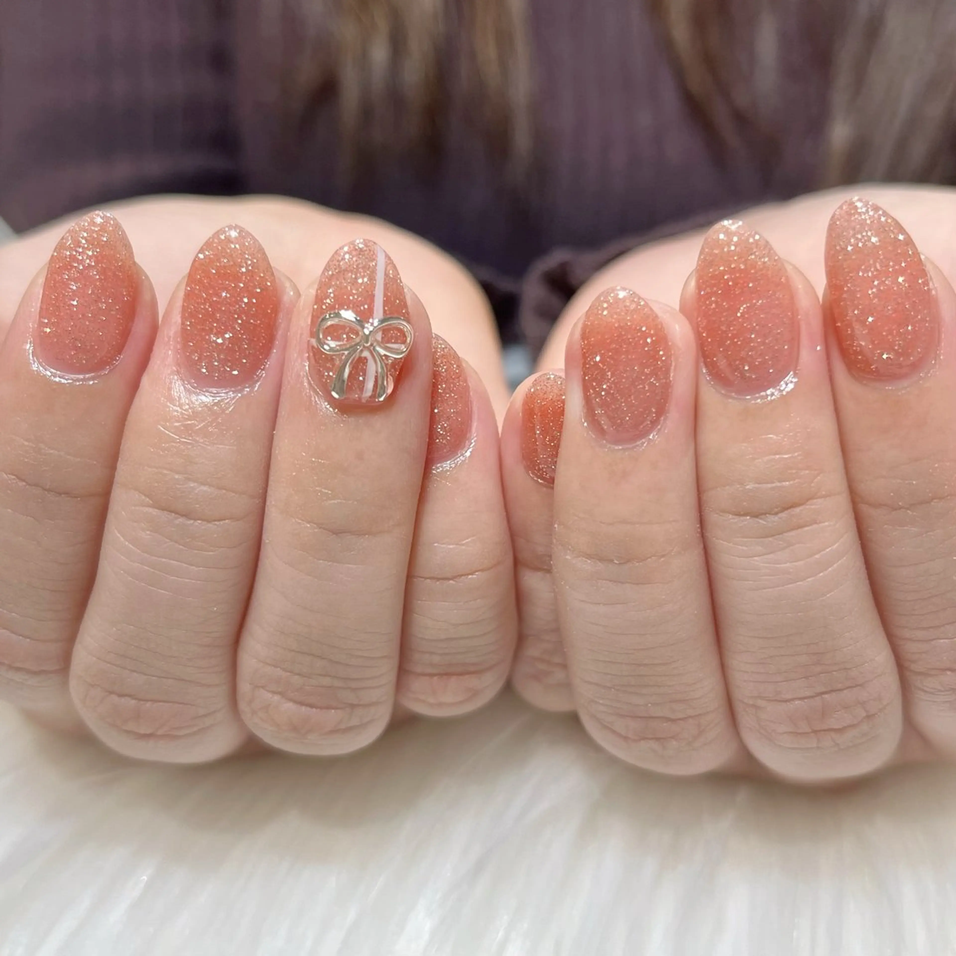 ネイル アートネイル ガーリー 韓国ネイル 持ち込み ワンホンネイル KOKONA 🎀のネイルデザイン