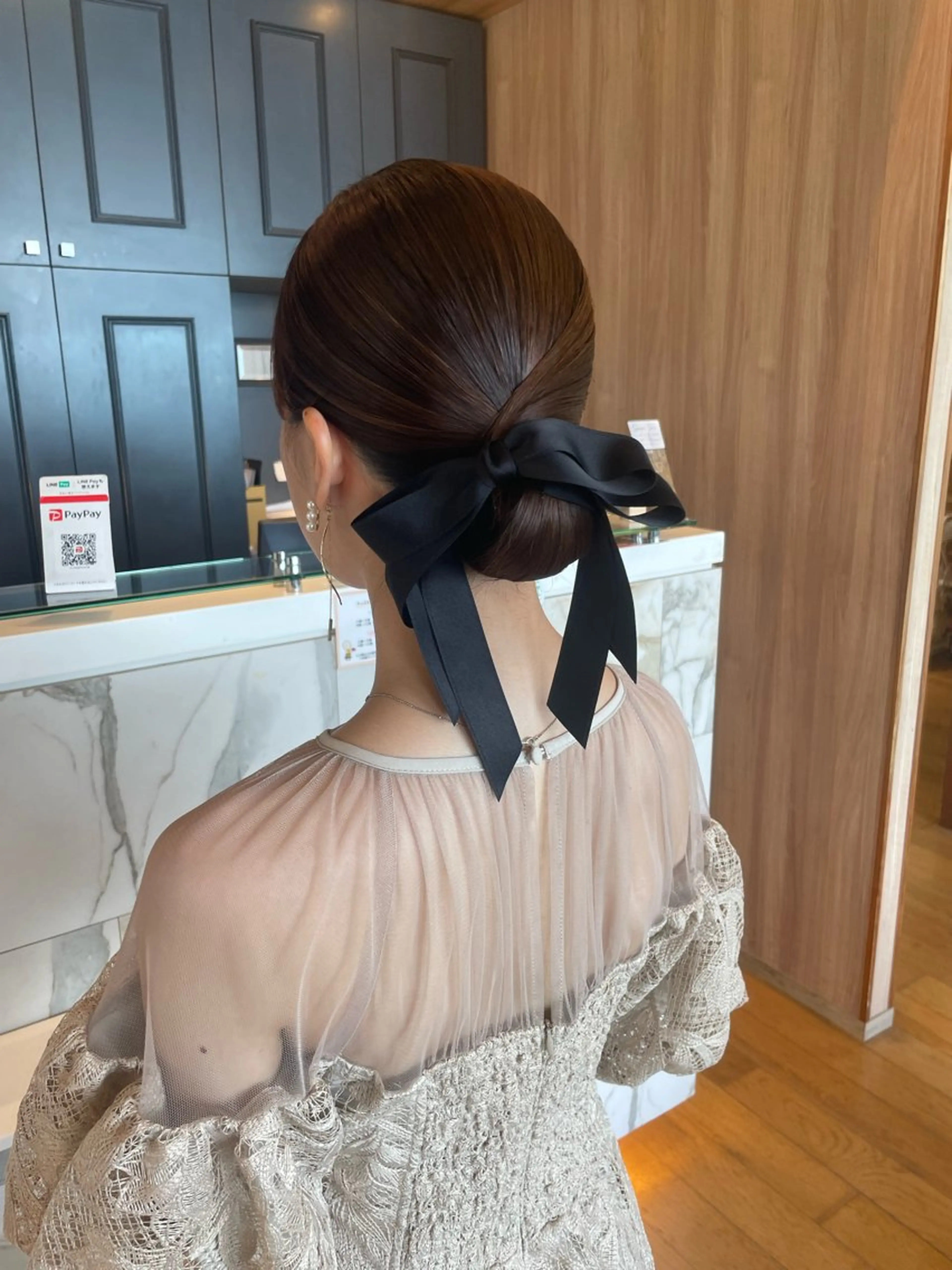 セミロング ヘアアレンジ 青沼夏未/オリーブ/ 寒色カラーのヘアスタイル