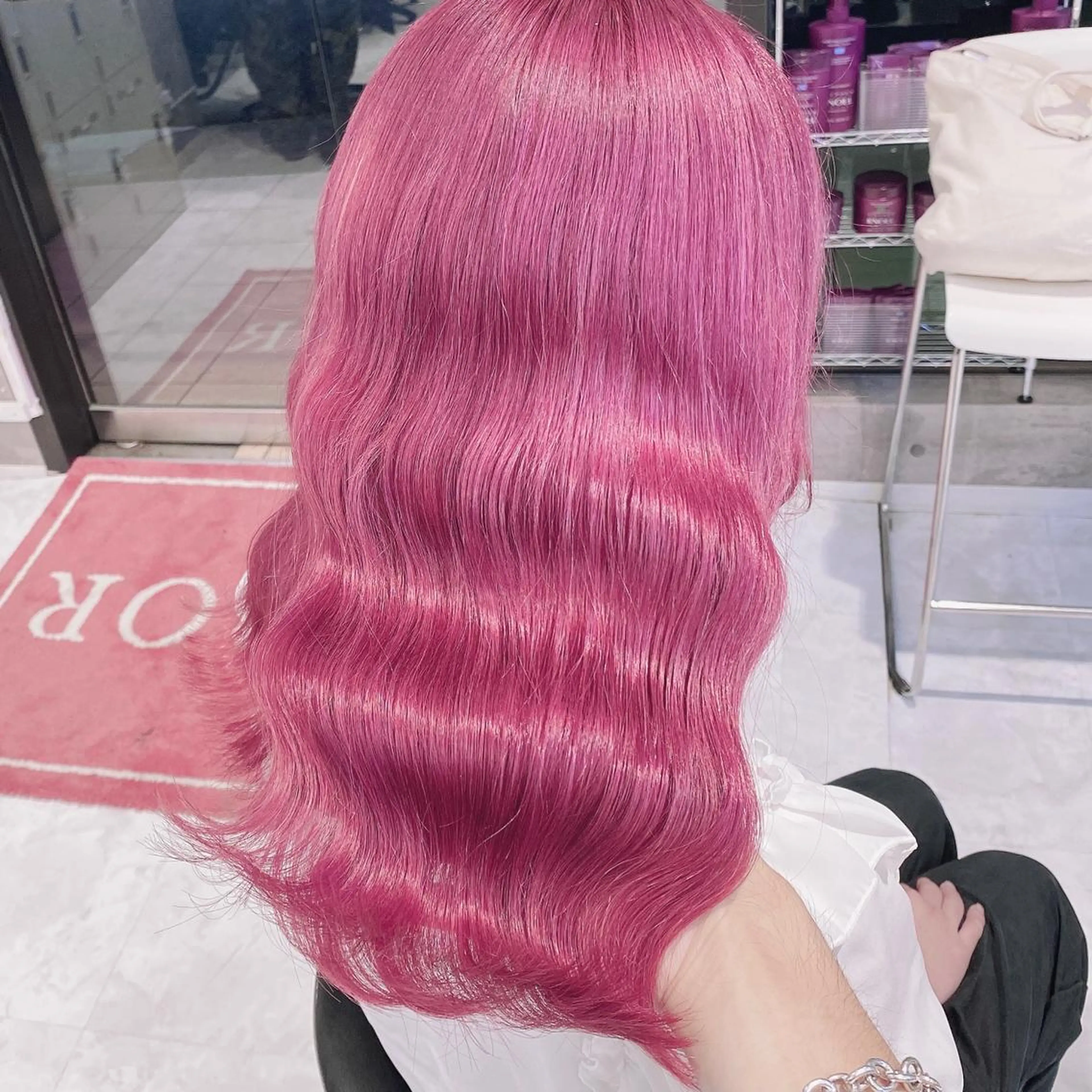 ミディアム カラー ヘアアレンジ メンズ キッズ マツエク・マツパ ハイトーン美容師 MASATOのヘアスタイル