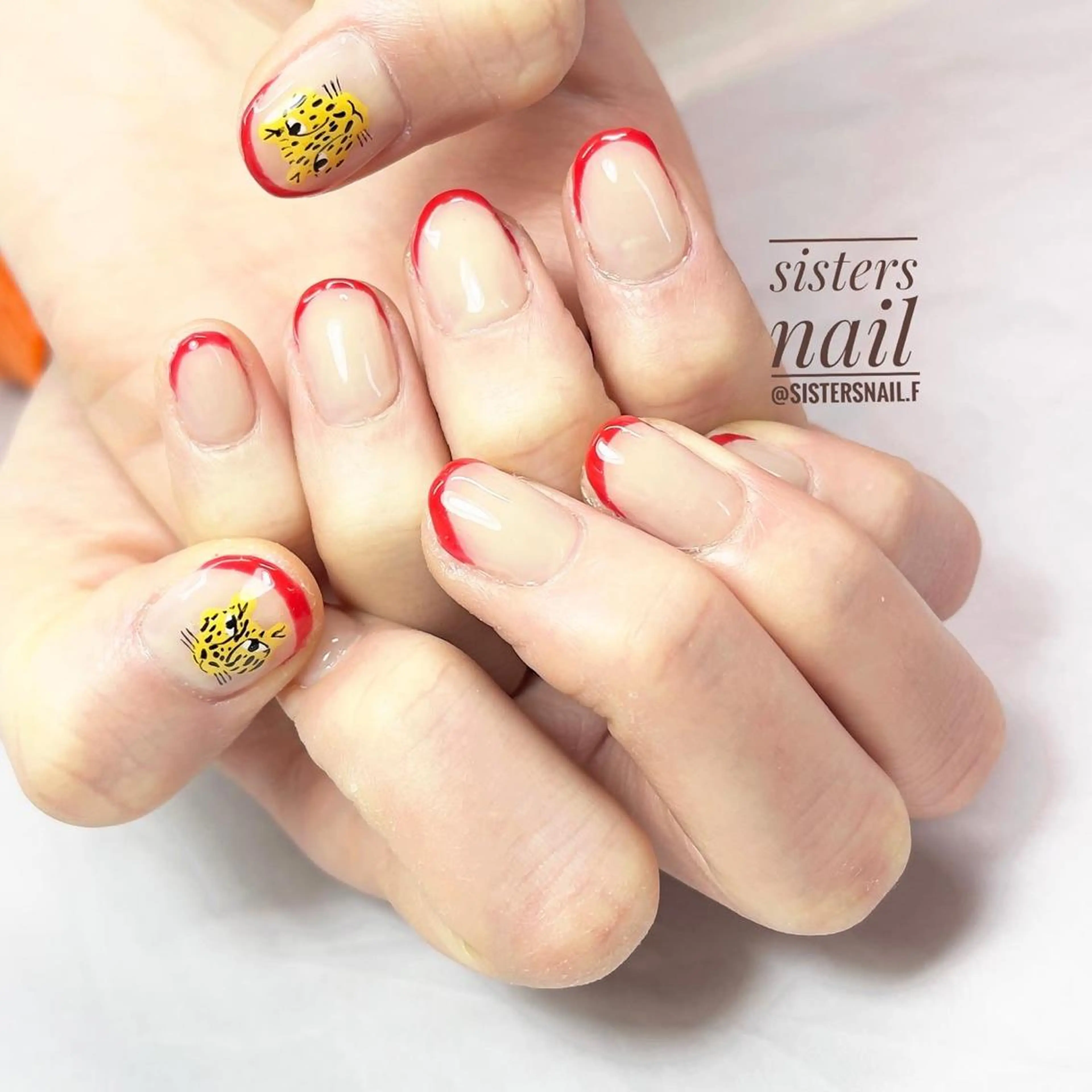 ネイル アートネイル フレンチネイル 冬ネイル sisters nail.fのネイルデザイン