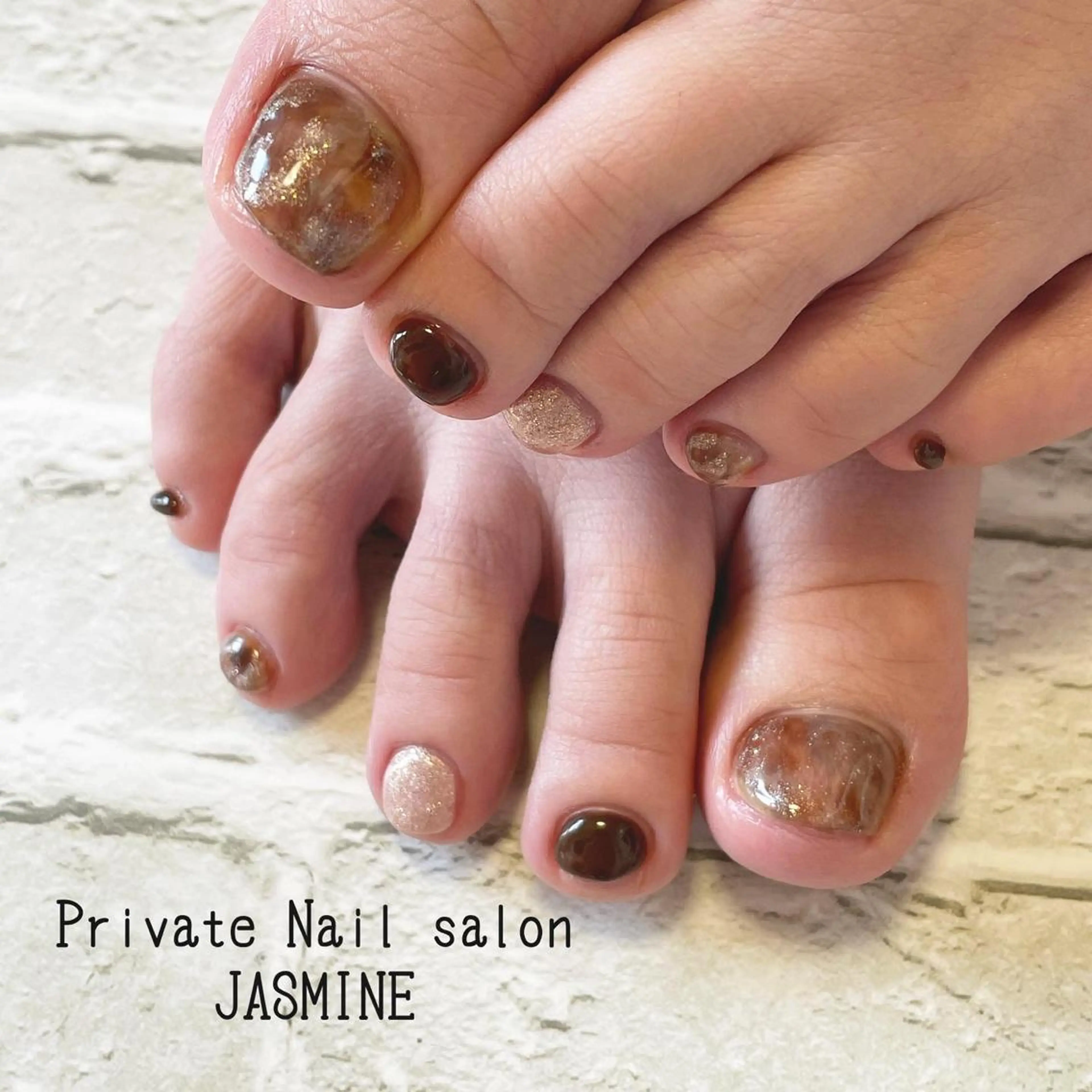 ネイル ニュアンスネイル フットネイル Nail salon JASMINEのネイルデザイン