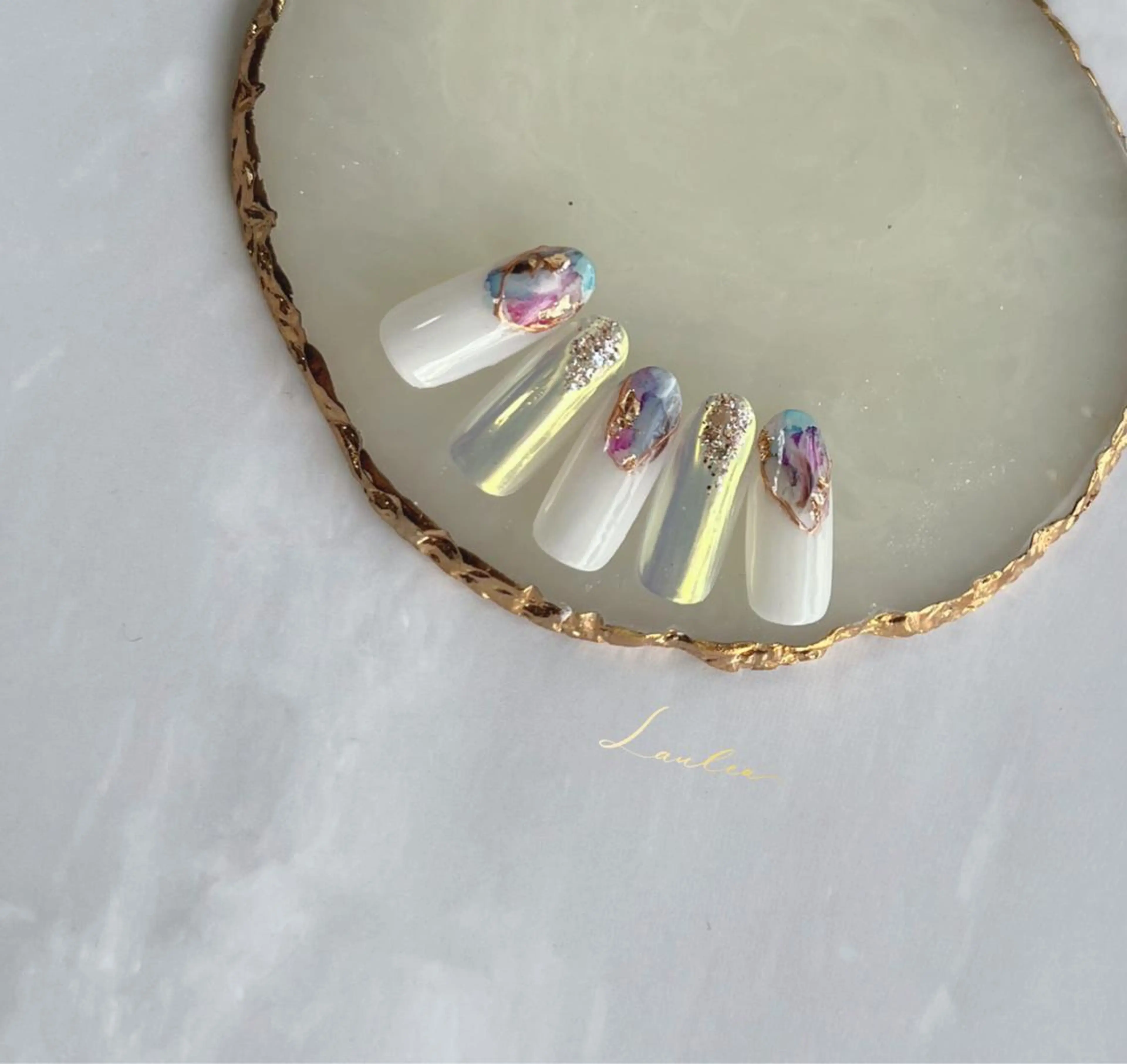 ネイル フットネイル 韓国ネイル ハンドネイル nail salon Lauleaのネイルデザイン