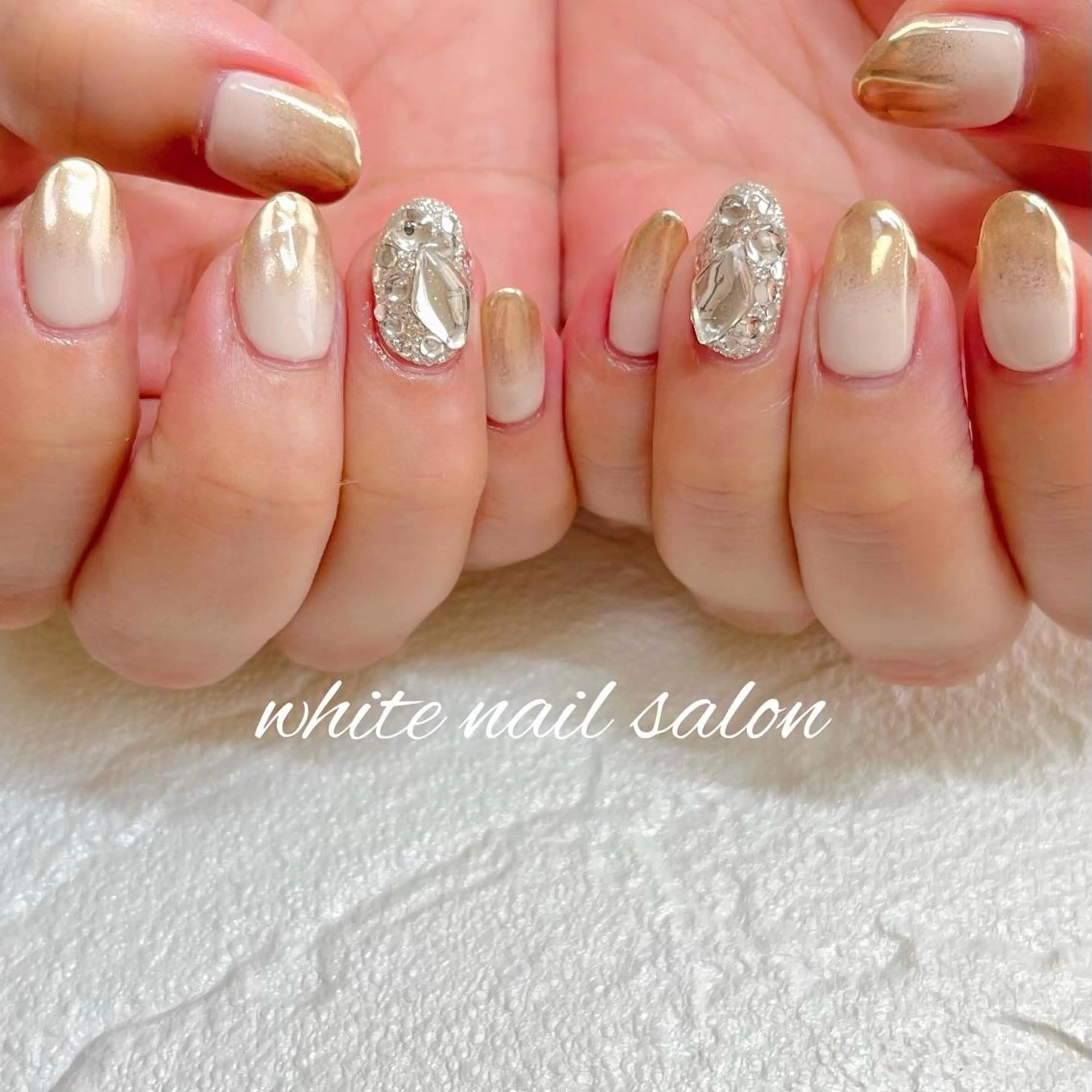 ネイル フットネイル ジェルネイル ハードジェル ラメ(グリッター) 持ち込み ハンドネイル white nail salonのネイルデザイン