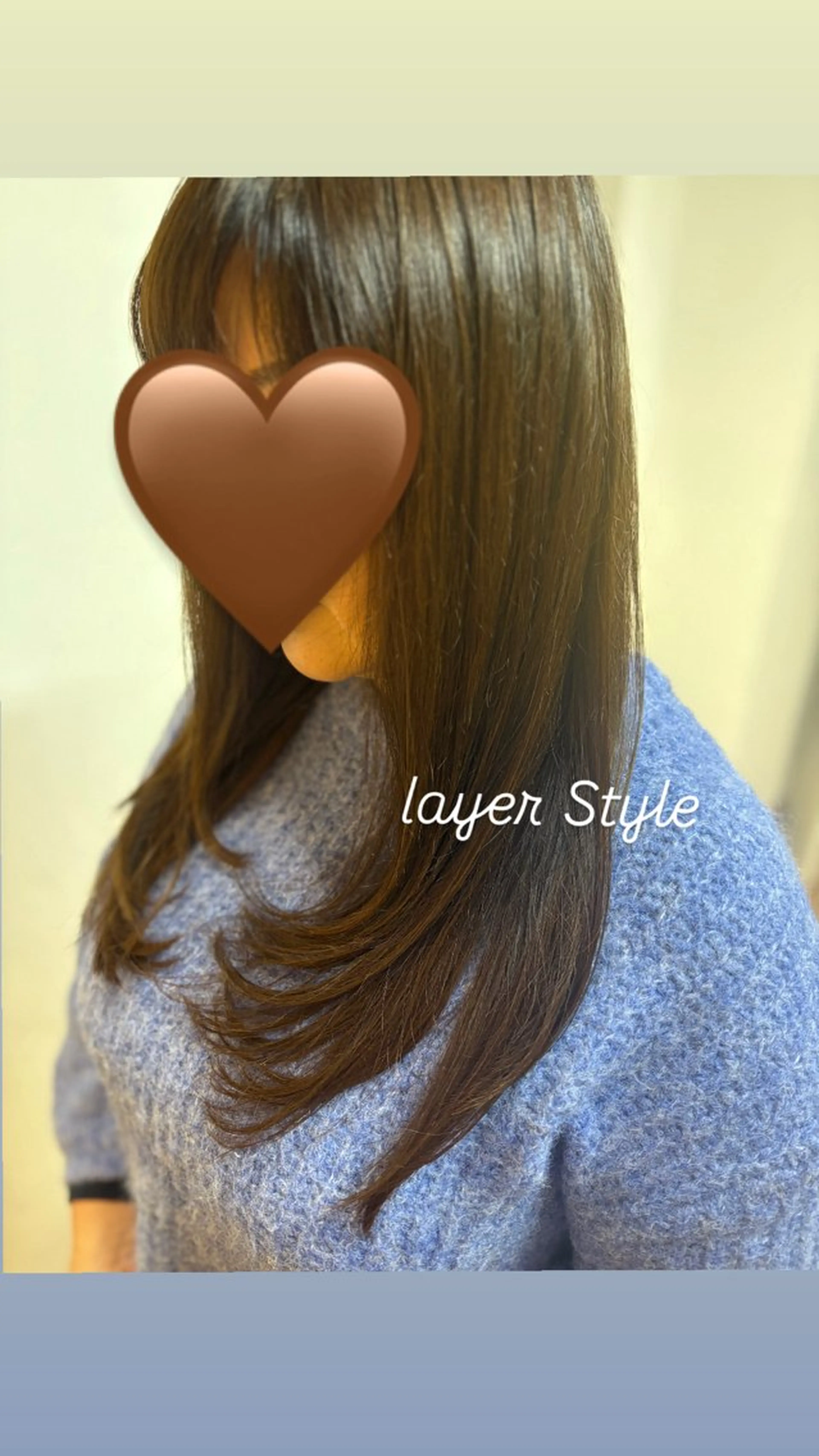 セミロング すざき ことみのヘアスタイル