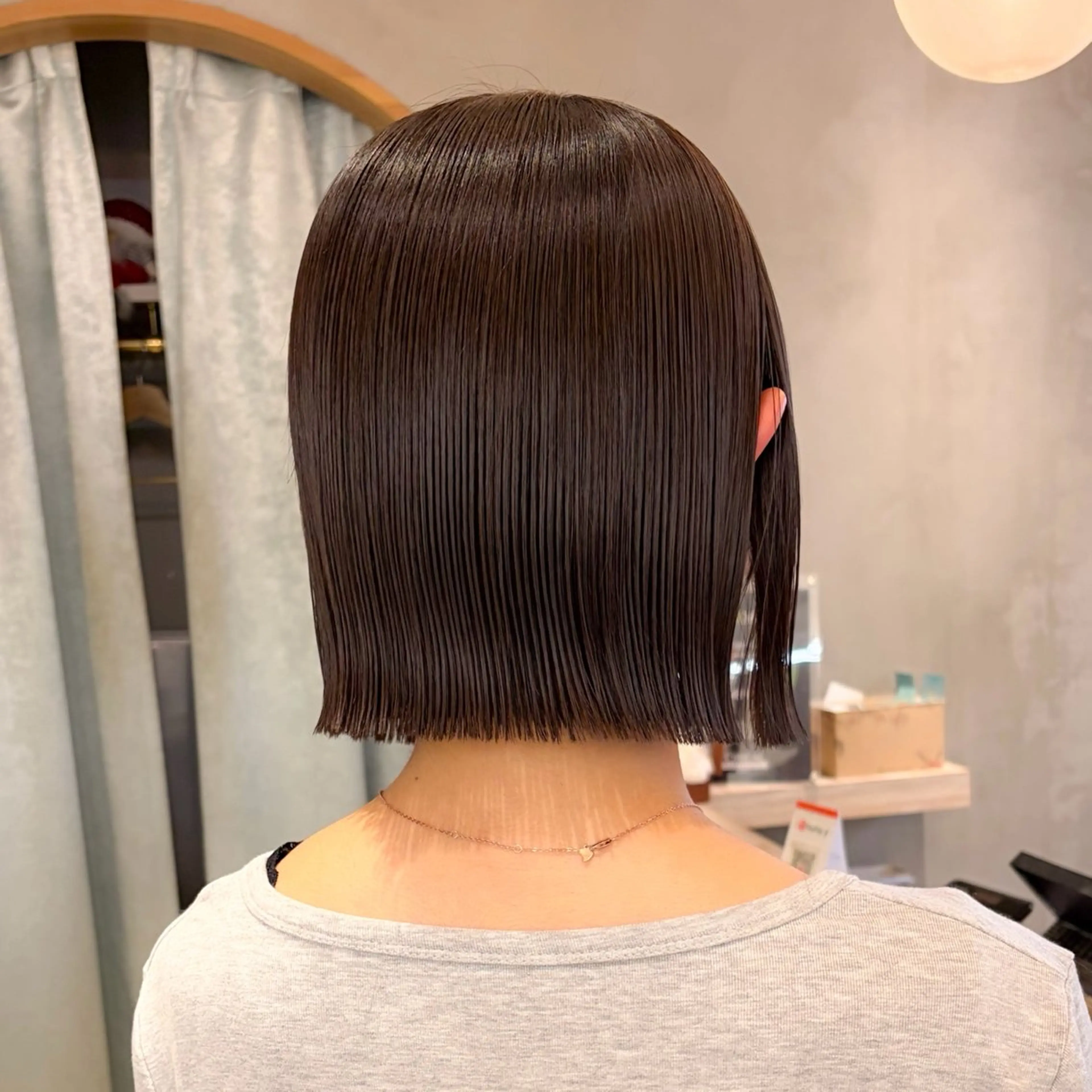 ショート ボブ カット 縮毛矯正 トリートメント ♥️ボブ縮毛矯正/艶 髪/minami♥️のヘアスタイル