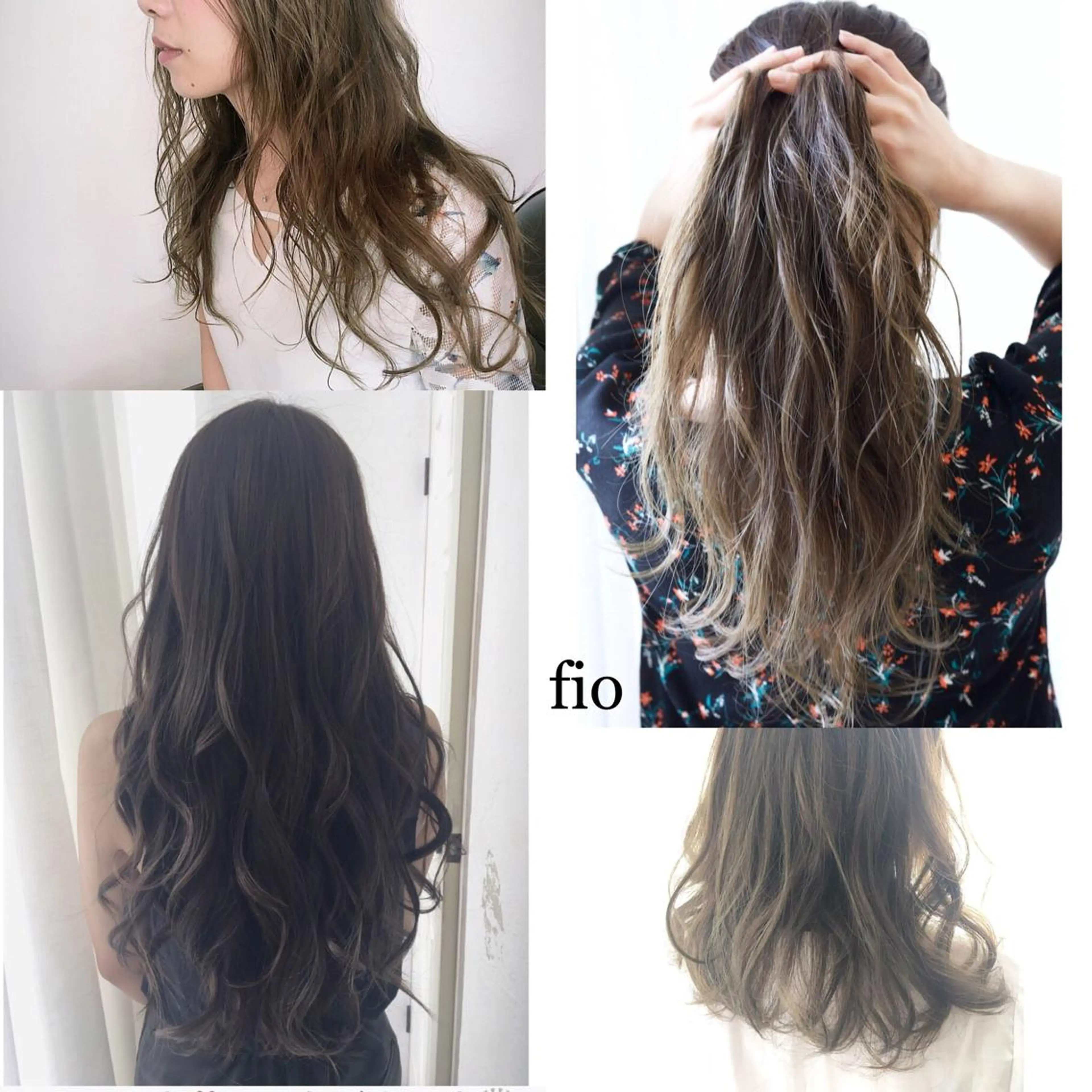 ロング カラー デザインカラー カット ヘアカラー fio マナミのヘアスタイル