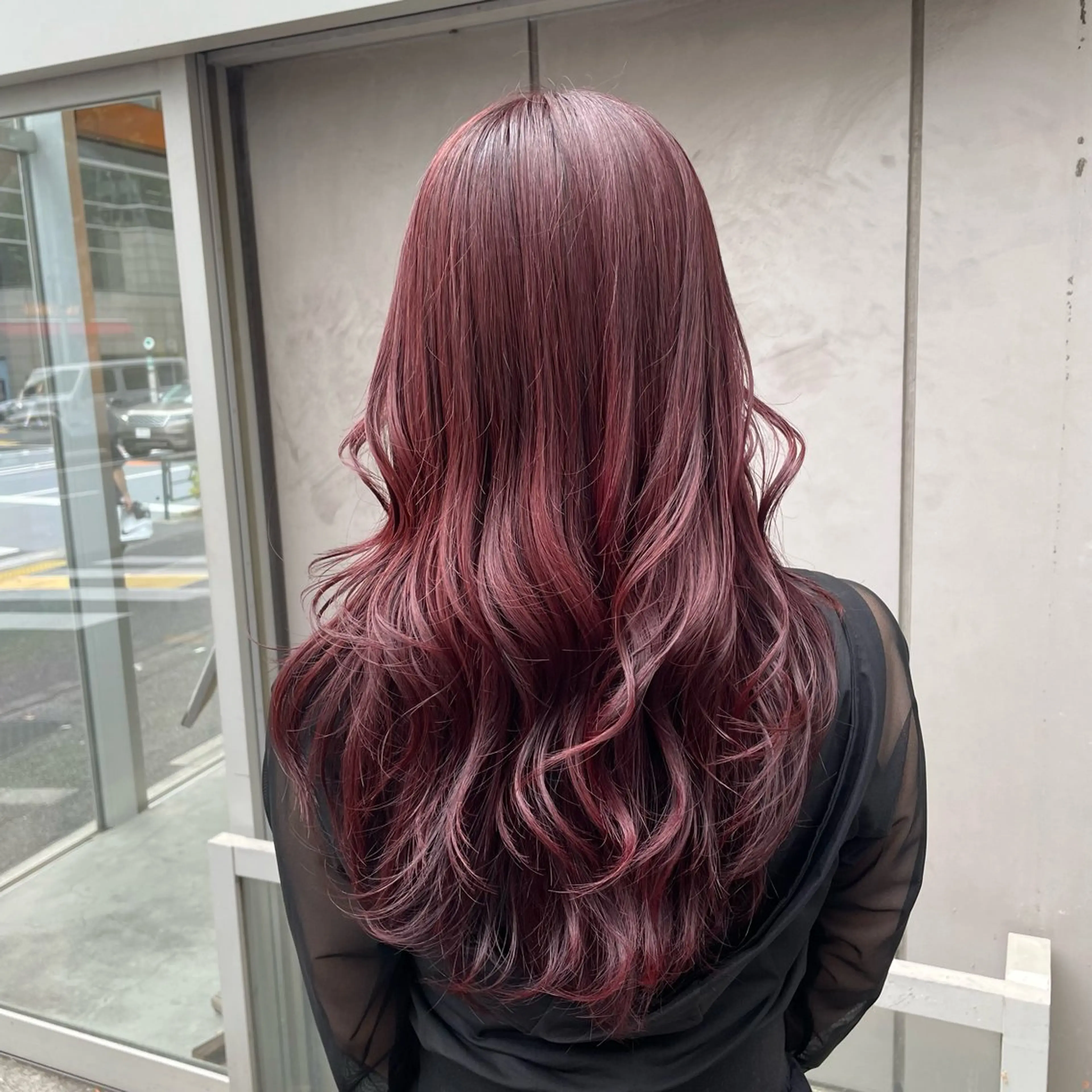 セミロング カラー 大人っぽ♡上品な暖色 ♡ブリーチなし♡のヘアスタイル
