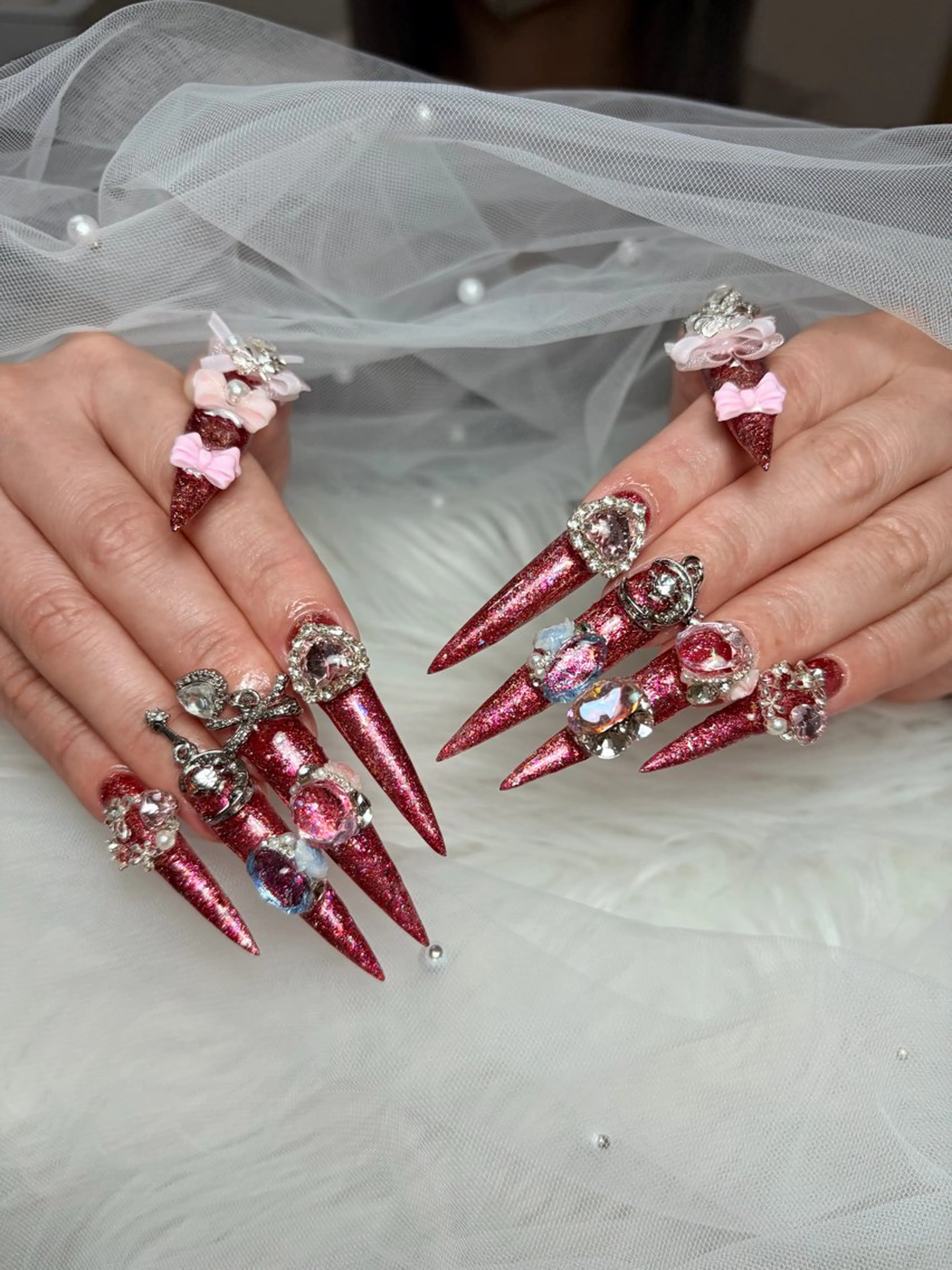 ネイル アートネイル 長さ出し ジェルネイル マグネットネイル ニュアンスネイル ハンドネイル Cloudy Chan Nailのネイルデザイン