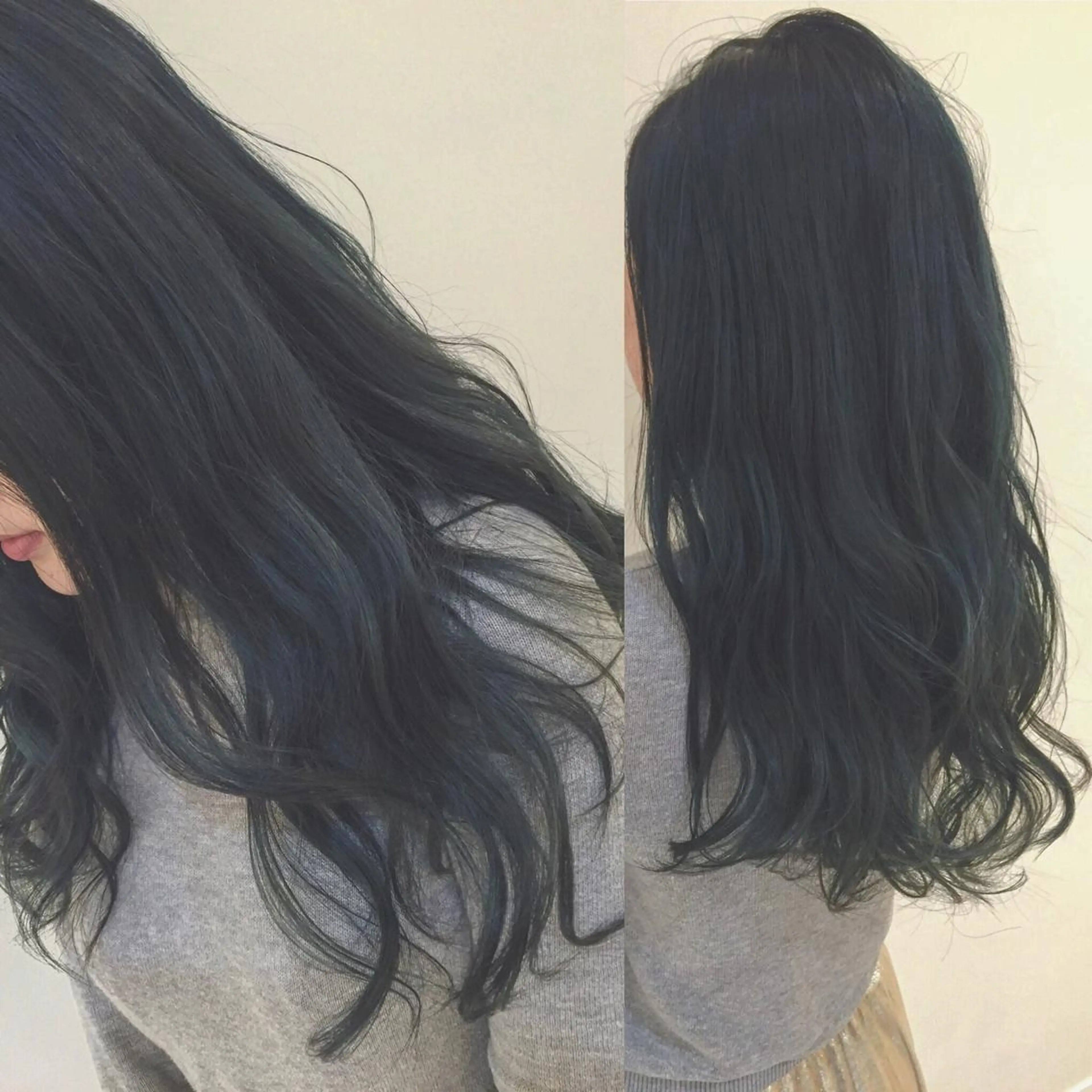 ミディアム セミロング ロング カラー パーマ ブルーカラー ハイトーン×髪質改善 KENTAのヘアスタイル