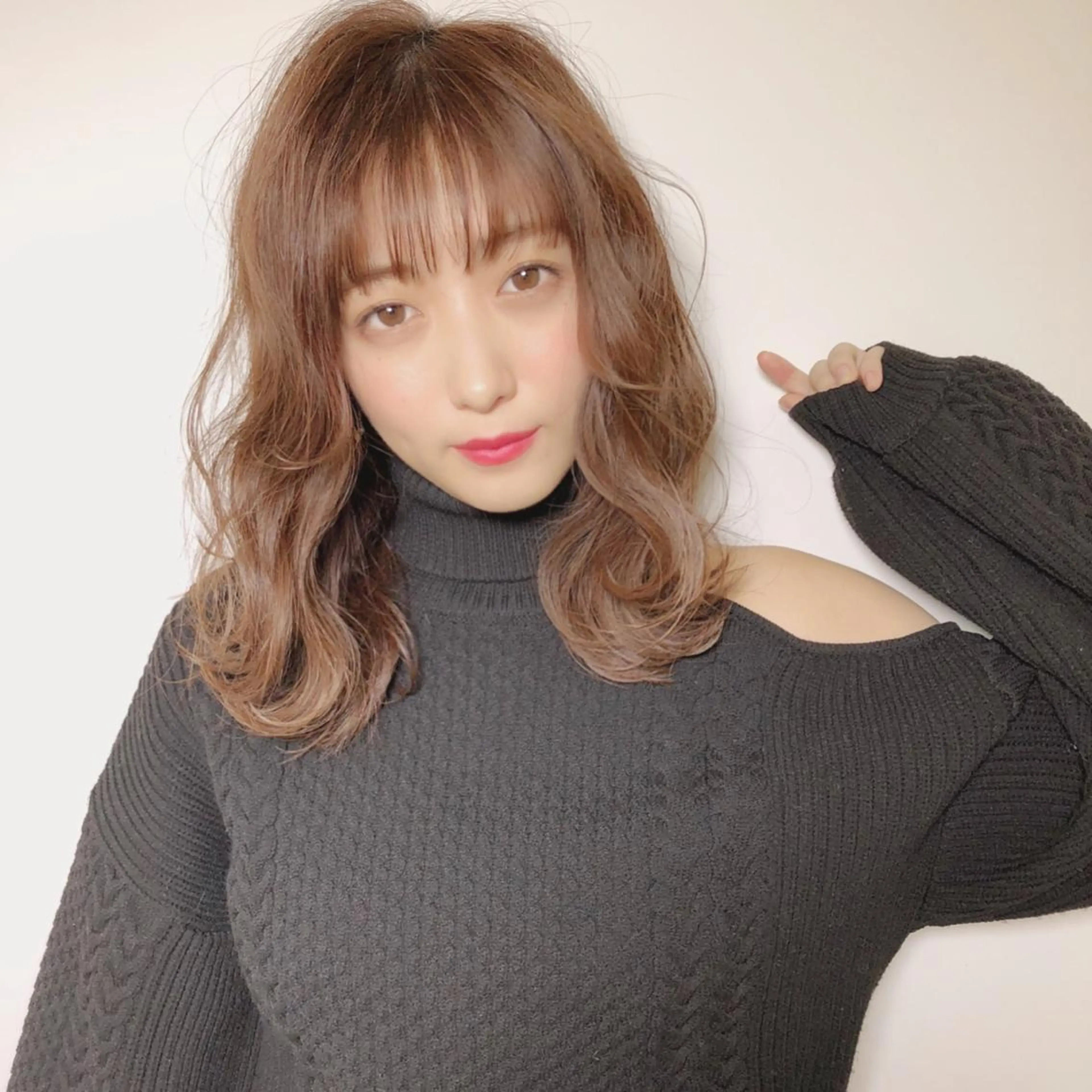 セミロング カラー カット ヘアカラー パーマ トリートメント 店長/mao/ 前髪/顔周りカットのヘアスタイル