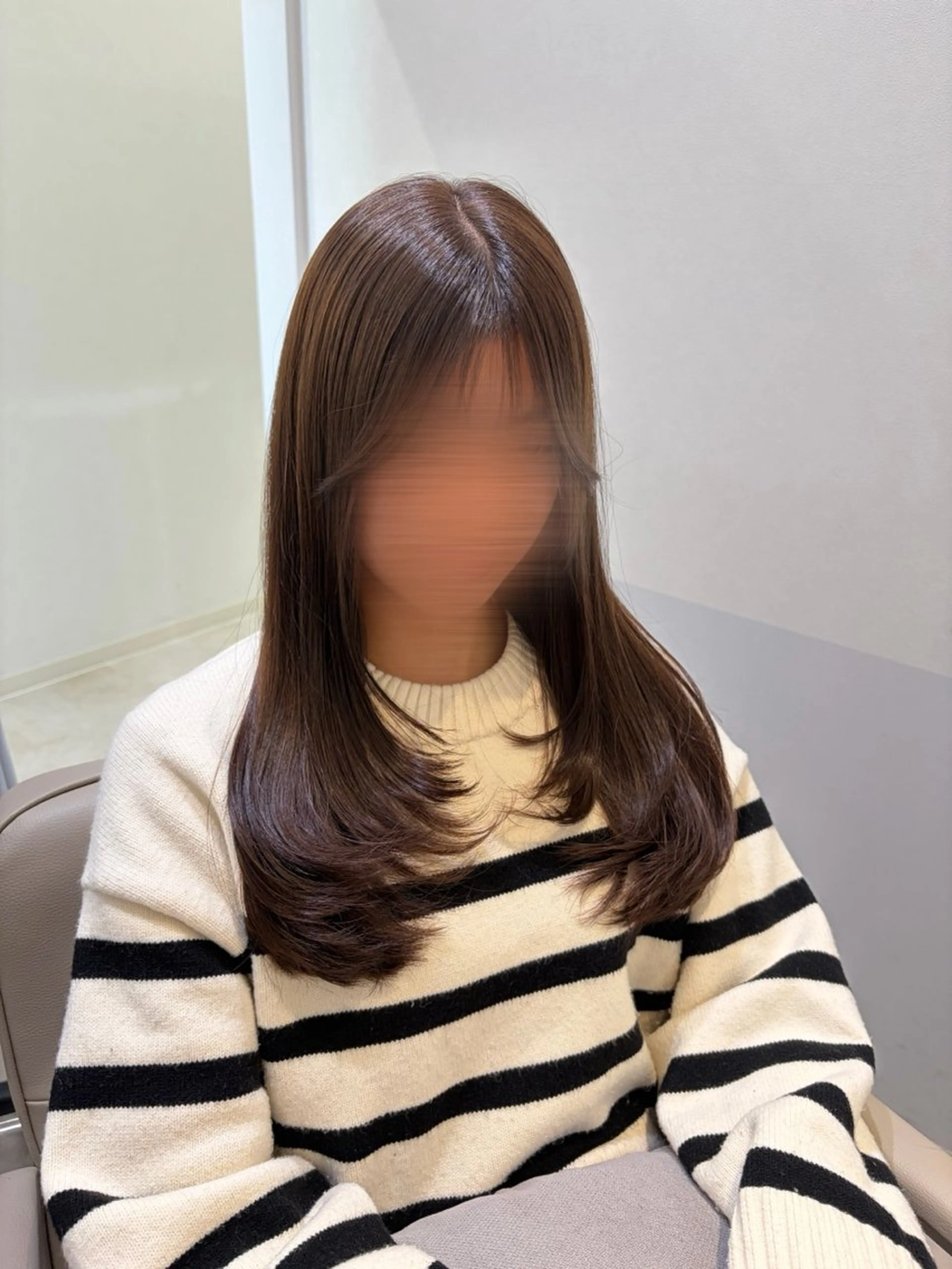 ロング カラー ロングレイヤー ブラウンカラー レイヤーカット ロング 韓国ヘア・カラー 🩵SHIZUKUのヘアスタイル