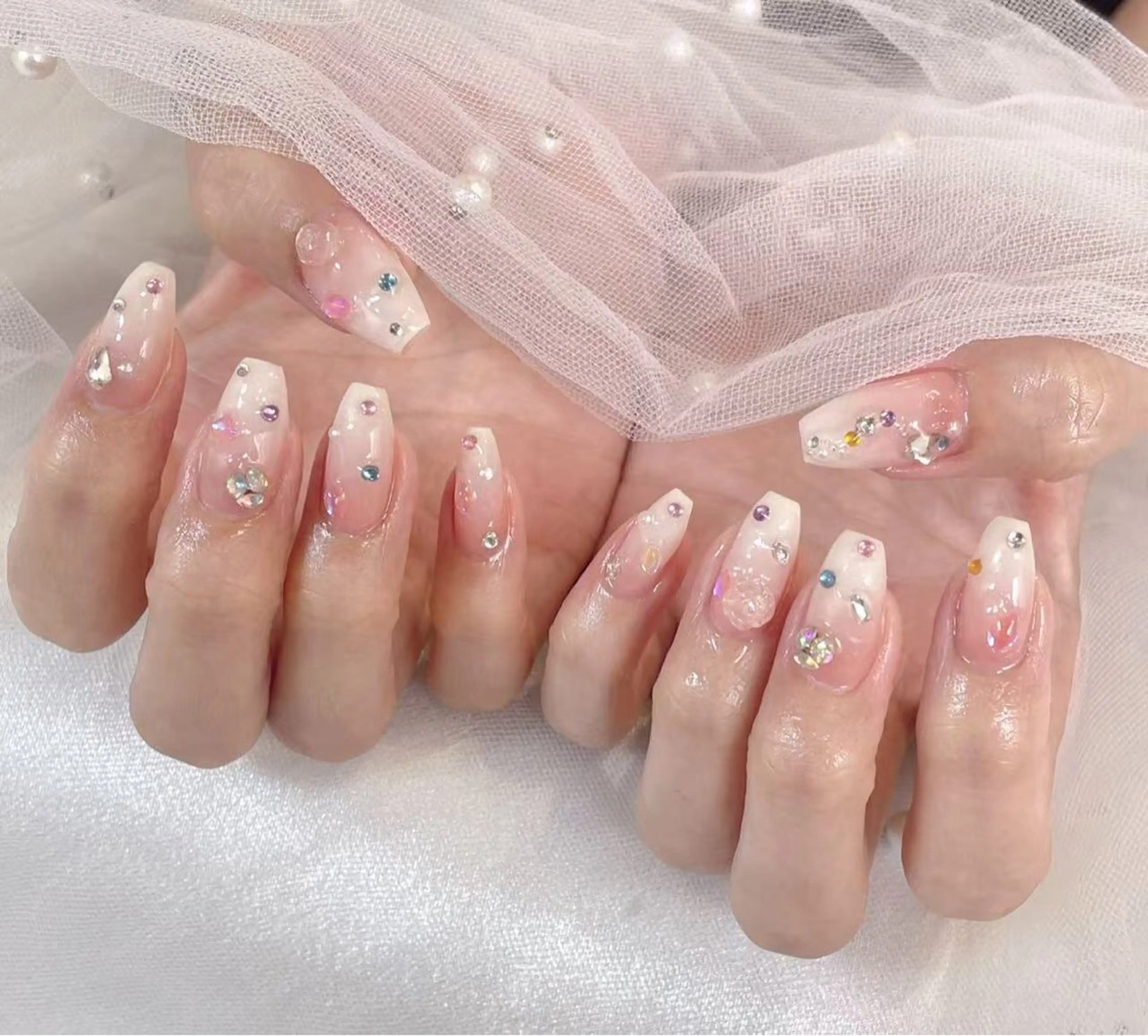 ネイル チークネイル 長さ出し フラッシュネイル フットネイル フレンチネイル Niko nailサロンのネイルデザイン