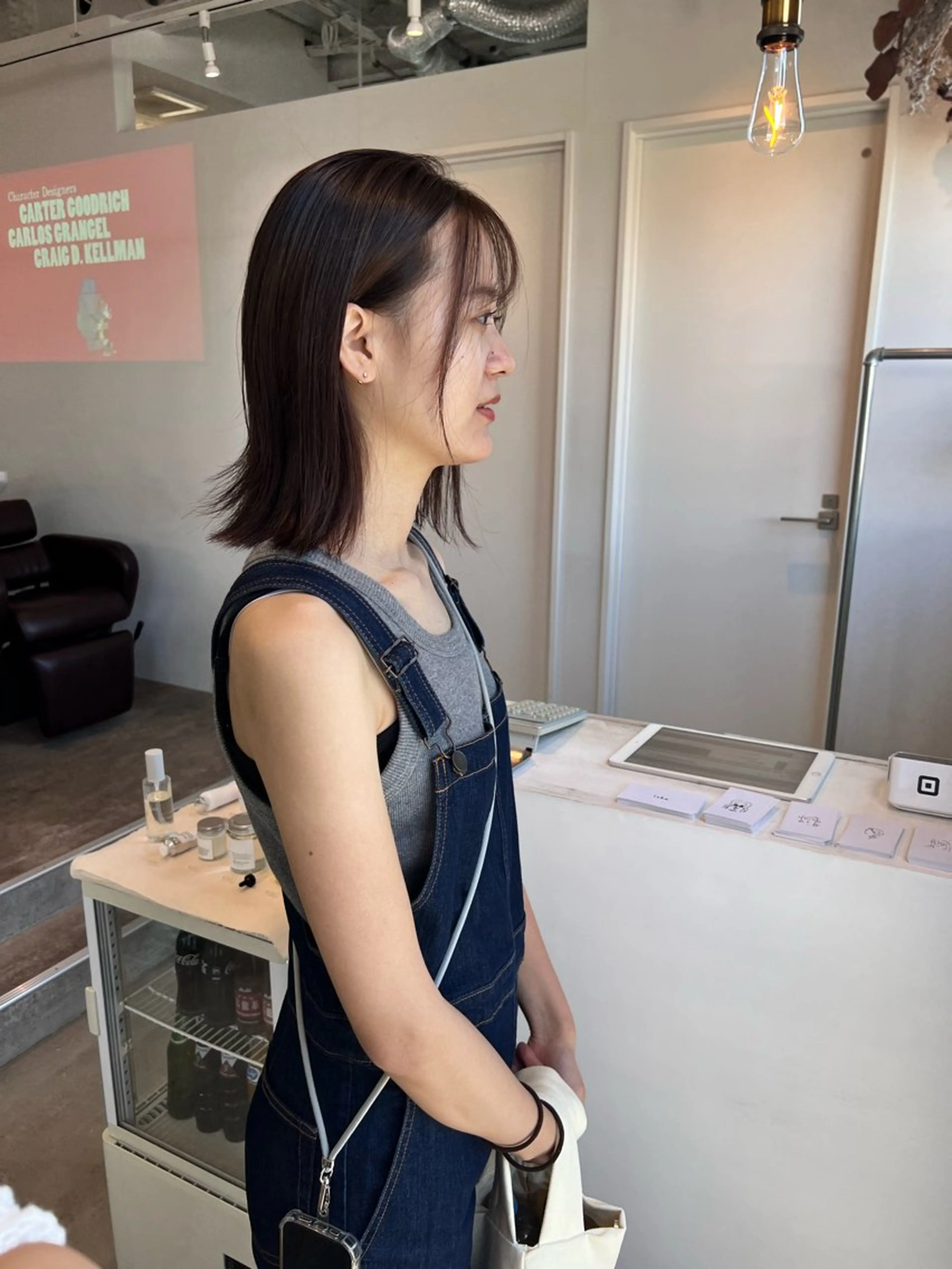ミディアム カラー カット ヘアカラー トリートメント 松坂 真衣のヘアスタイル