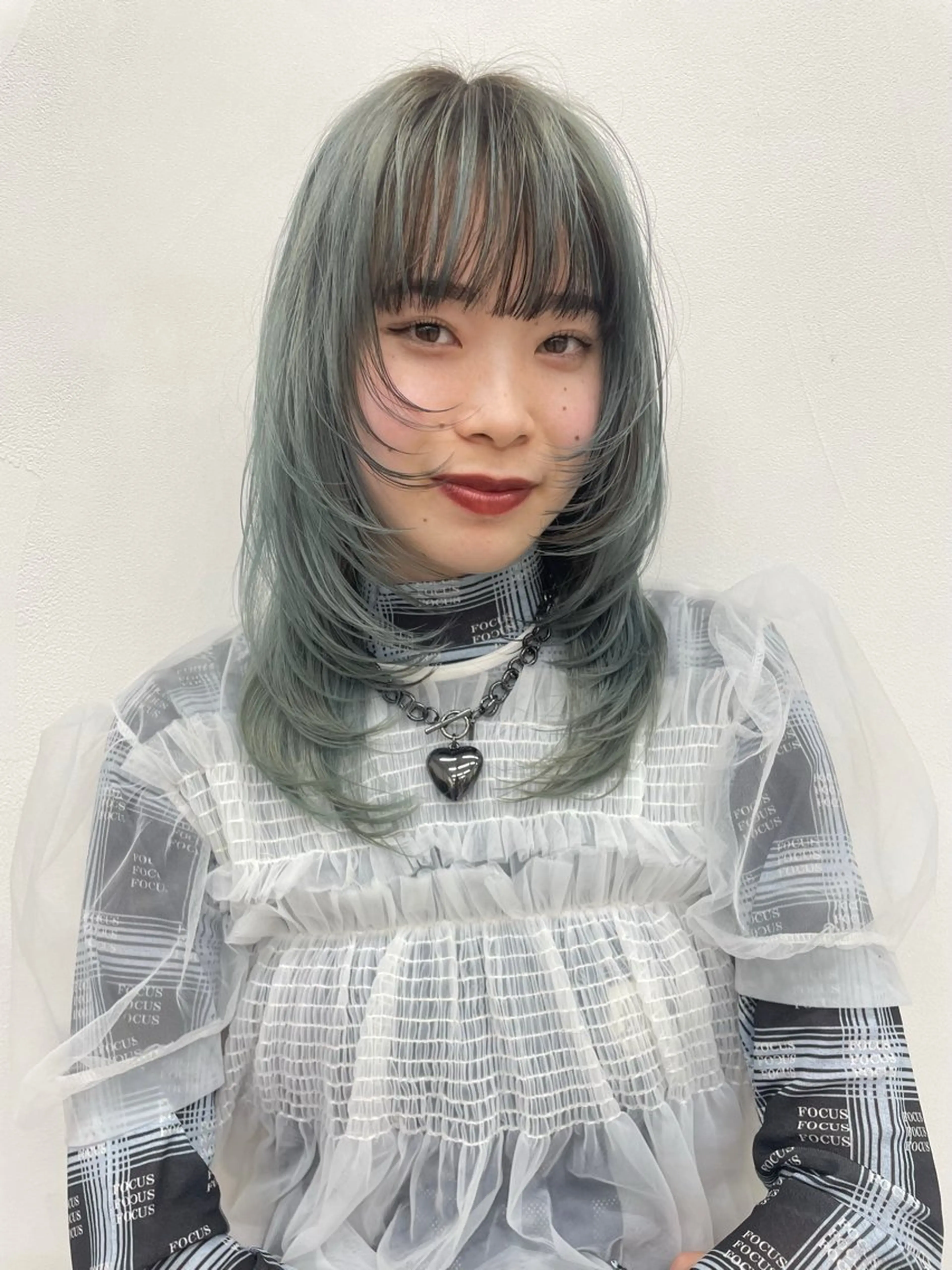 ミディアム カラー ヘアカラー ひなた ブリーチ/渋谷のヘアスタイル