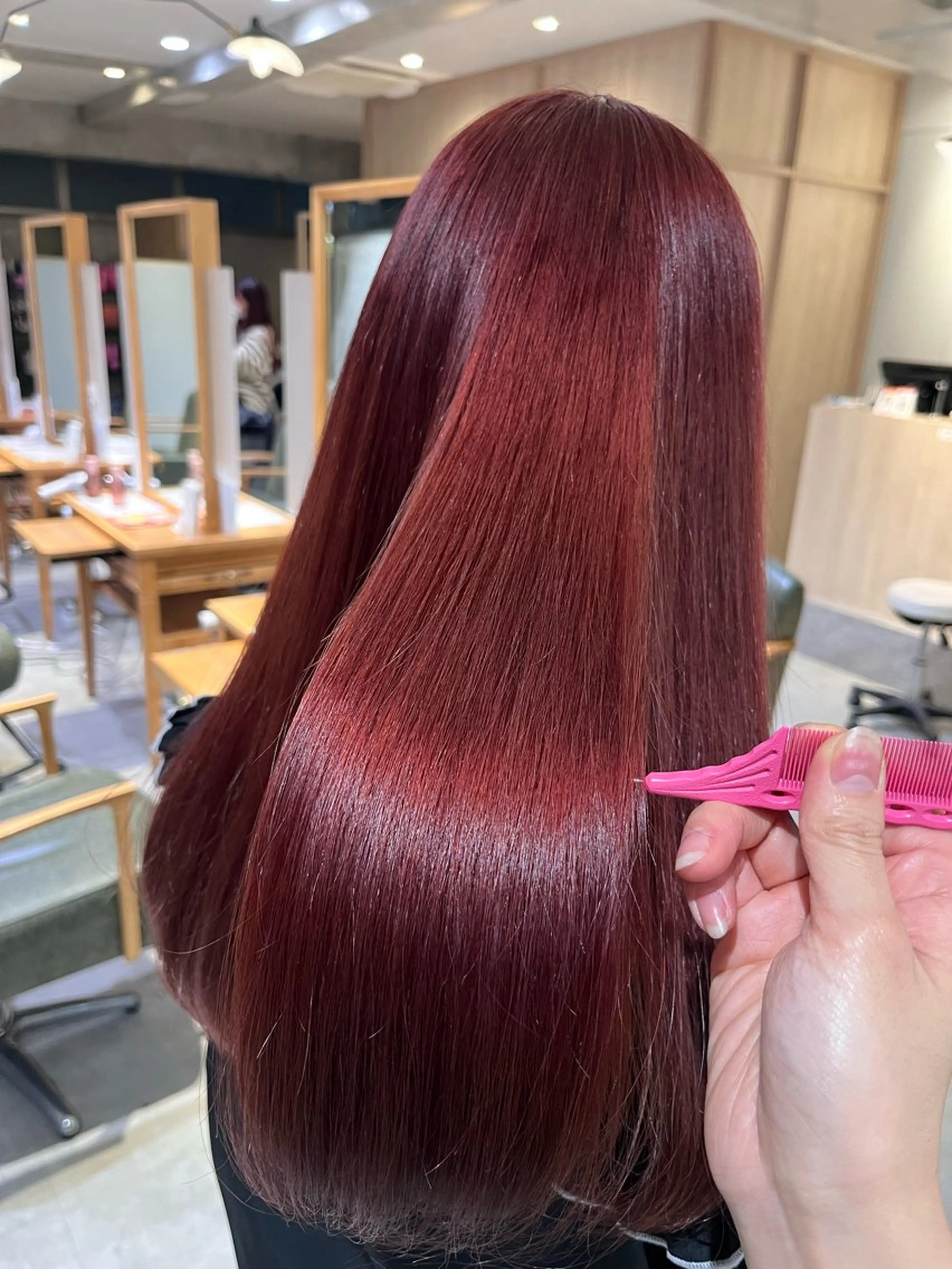 ロング カラー ヘアカラー ｵﾀｸ美容師🛍/ 酸性ストレート/艶髪のヘアスタイル