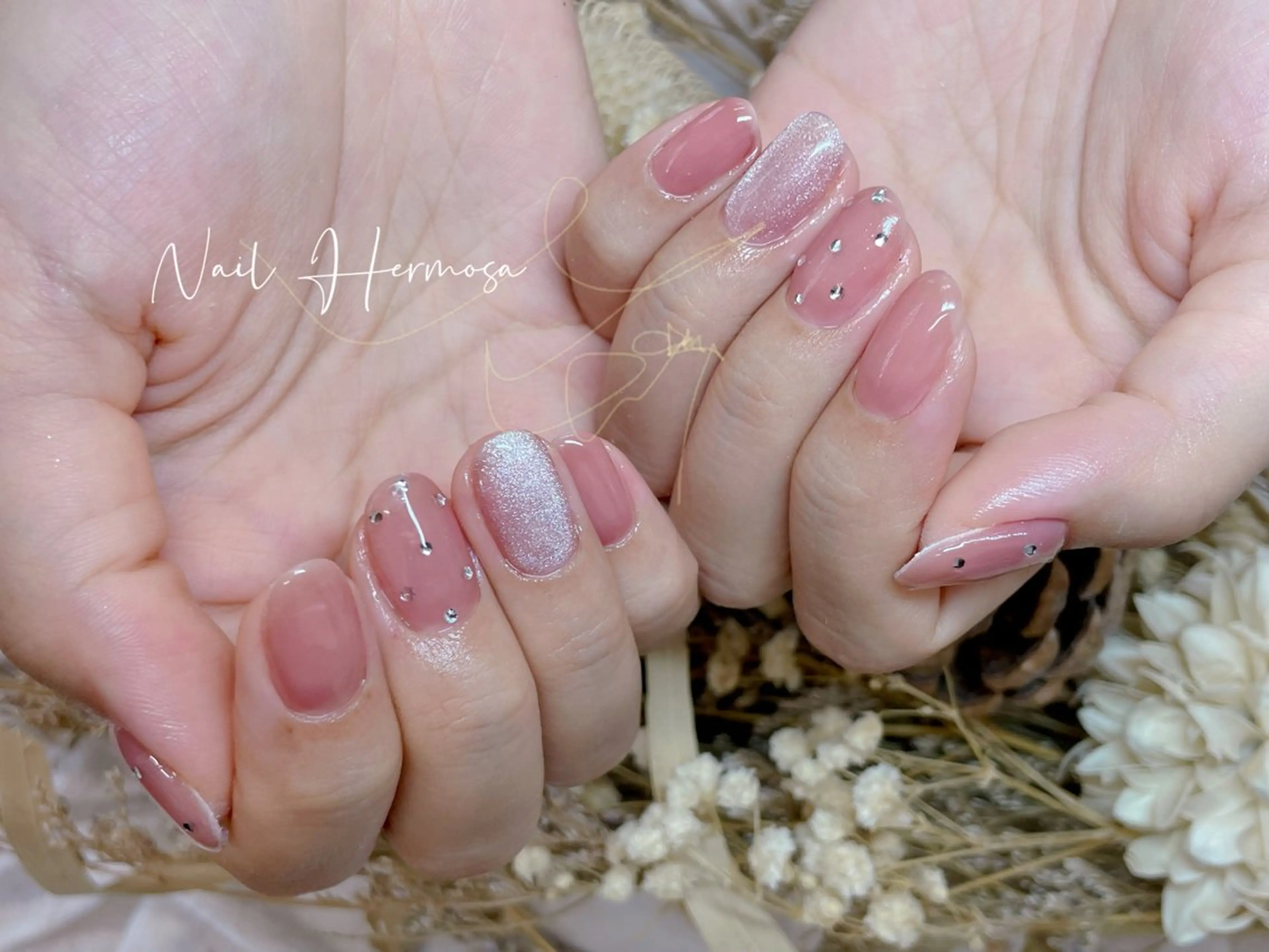 ネイル 長さ出し フラッシュネイル フットネイル ジェルネイル マグネットネイル ハンドネイル ネイル エルモサのネイルデザイン