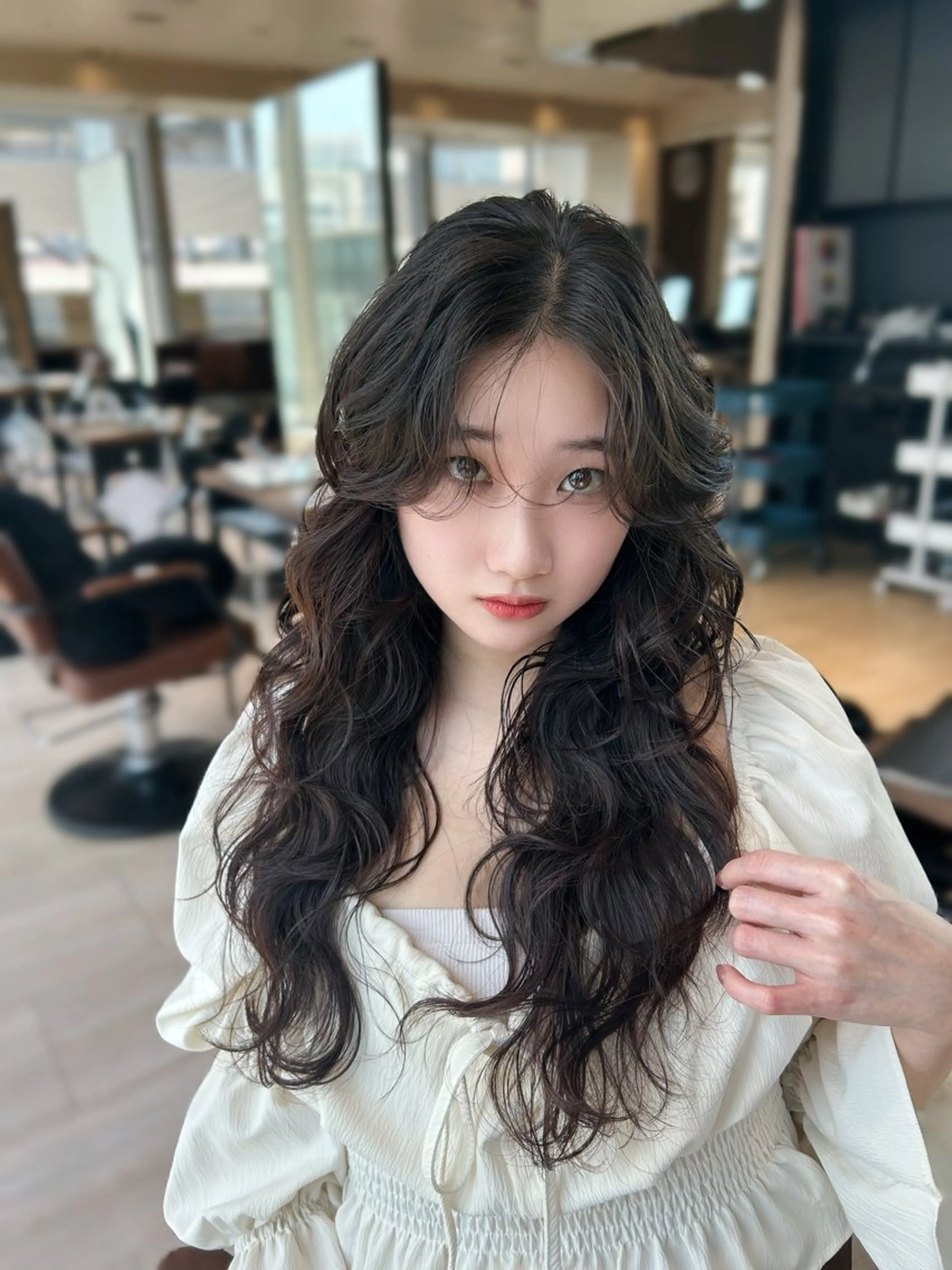 セミロング カット ヘアカラー トリートメント 🌼大竹美侑／顔まわ りカット／レイヤーのヘアスタイル