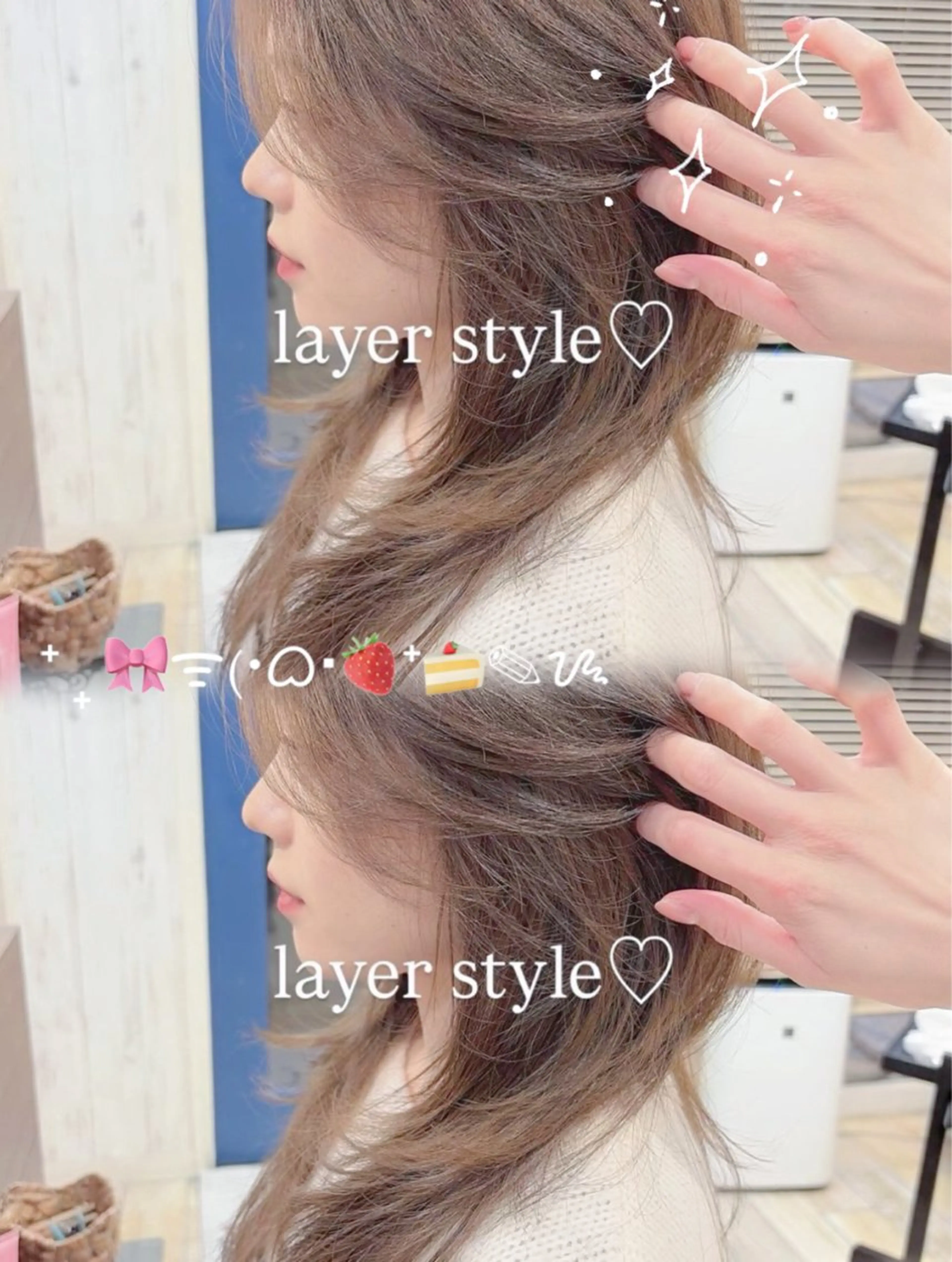 セミロング カラー 透明感カラー イルミナカラー 髪質改善 レイヤーカット トリートメント ✨レイヤー/ブリーチ /艶カラー✨NOAのヘアスタイル