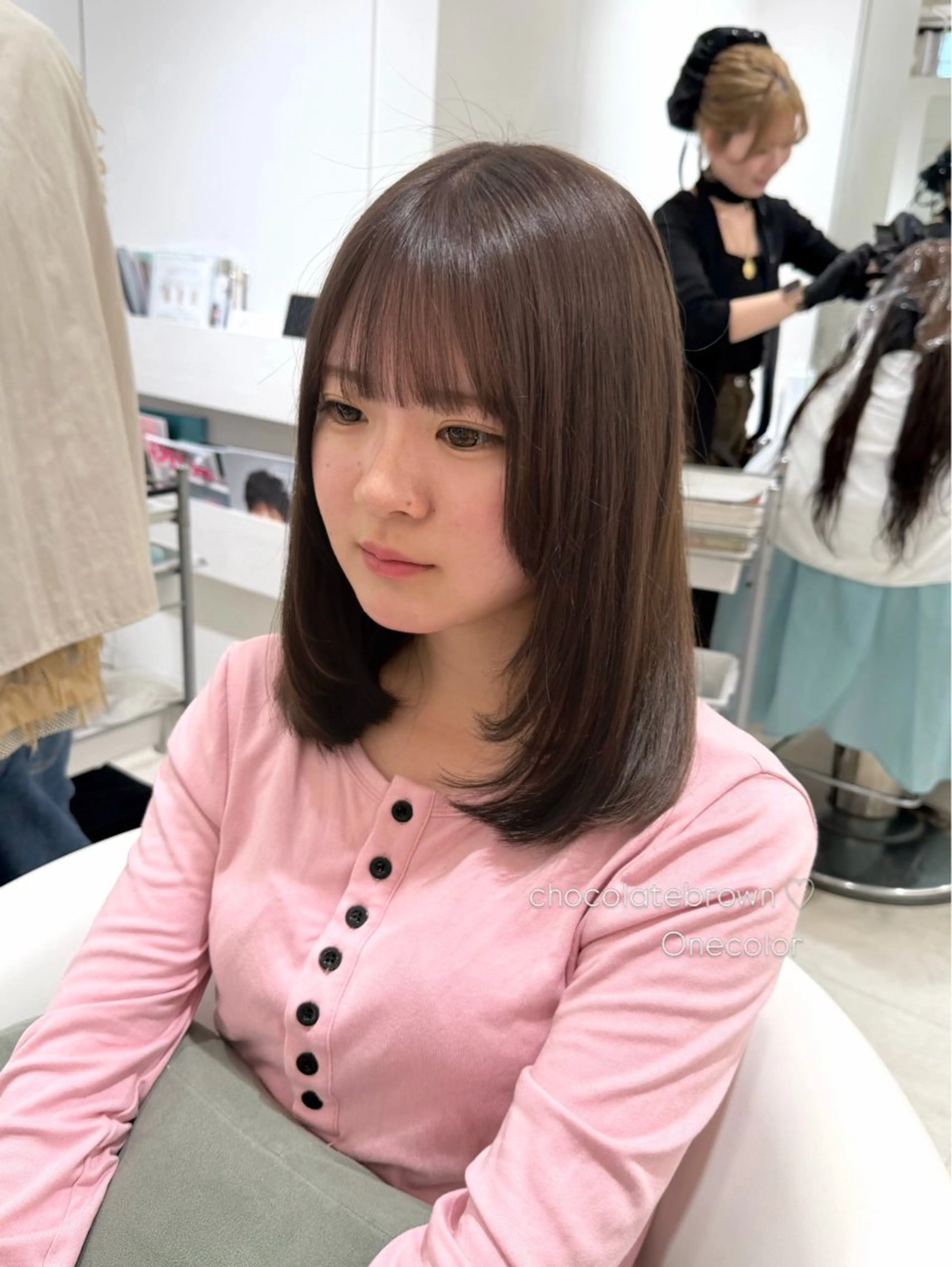 ミディアム カラー ヘアカラー ParveMix 🩶🫧入江 香名のヘアスタイル