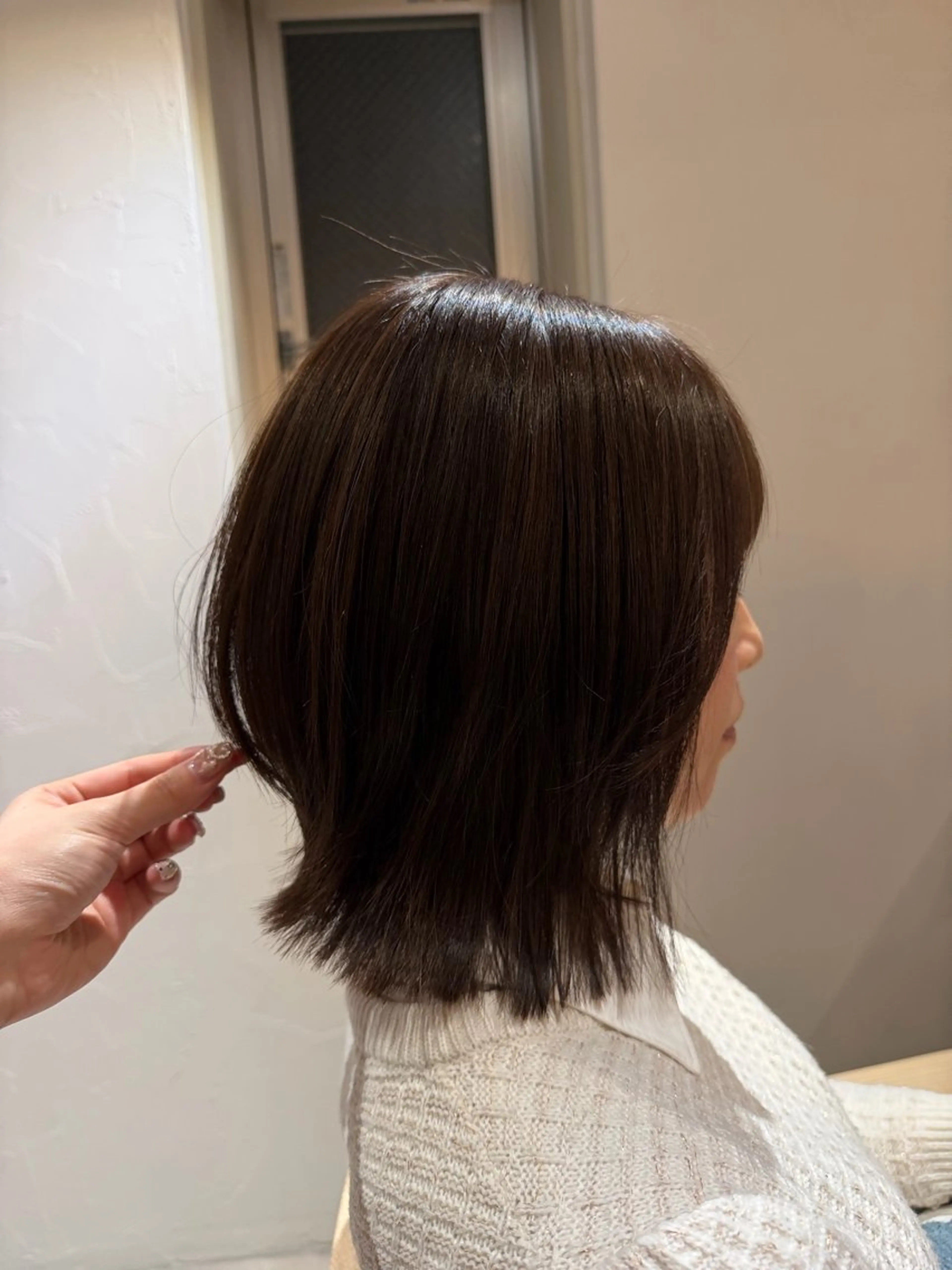 ミディアム レイヤーカット カット ヘアカラー Saya/ショート/ ボブ/ 大阪/梅田のヘアスタイル