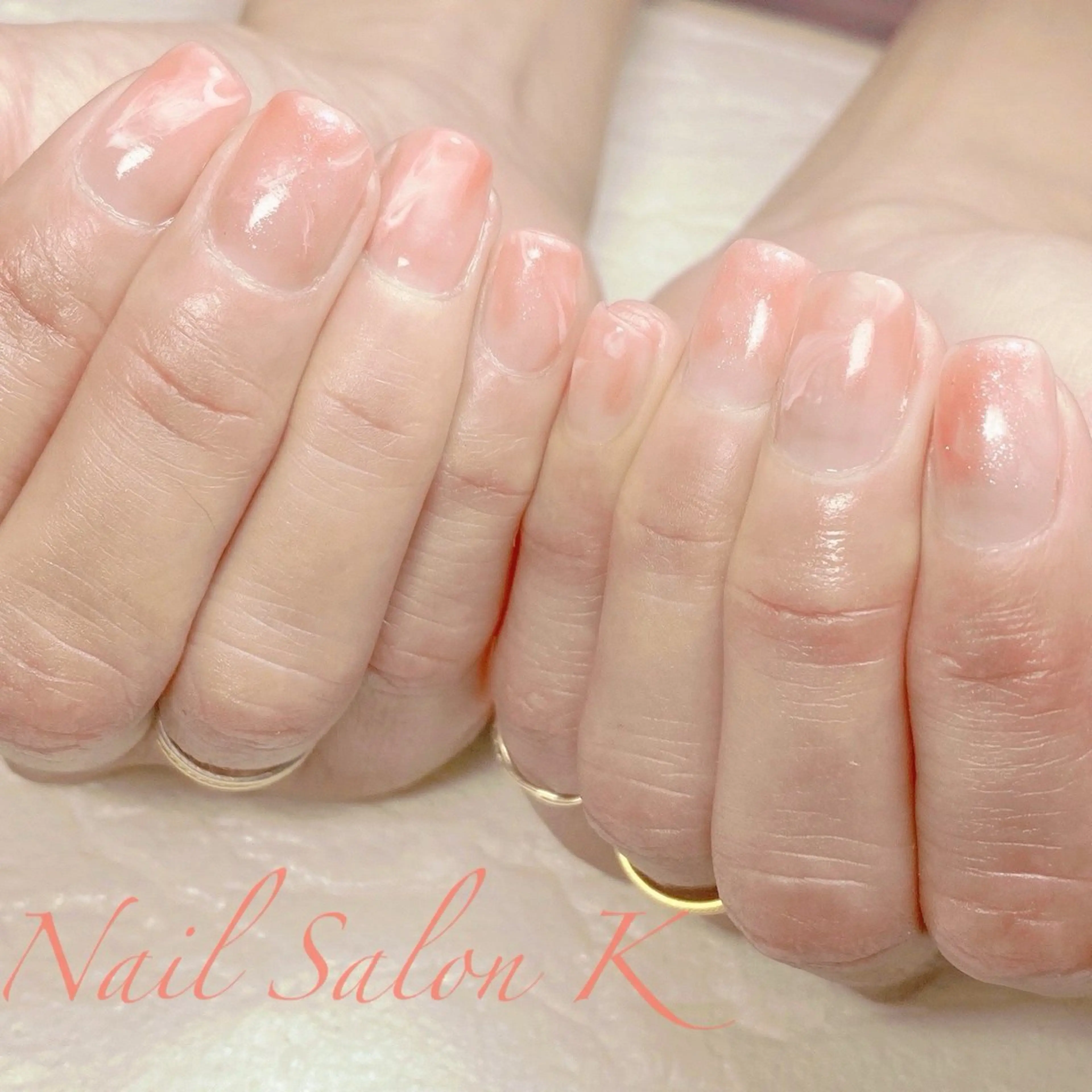 ネイル ニュアンスネイル 春ネイル ハンドネイル Nail Salon K 🧸美爪育成のネイルデザイン