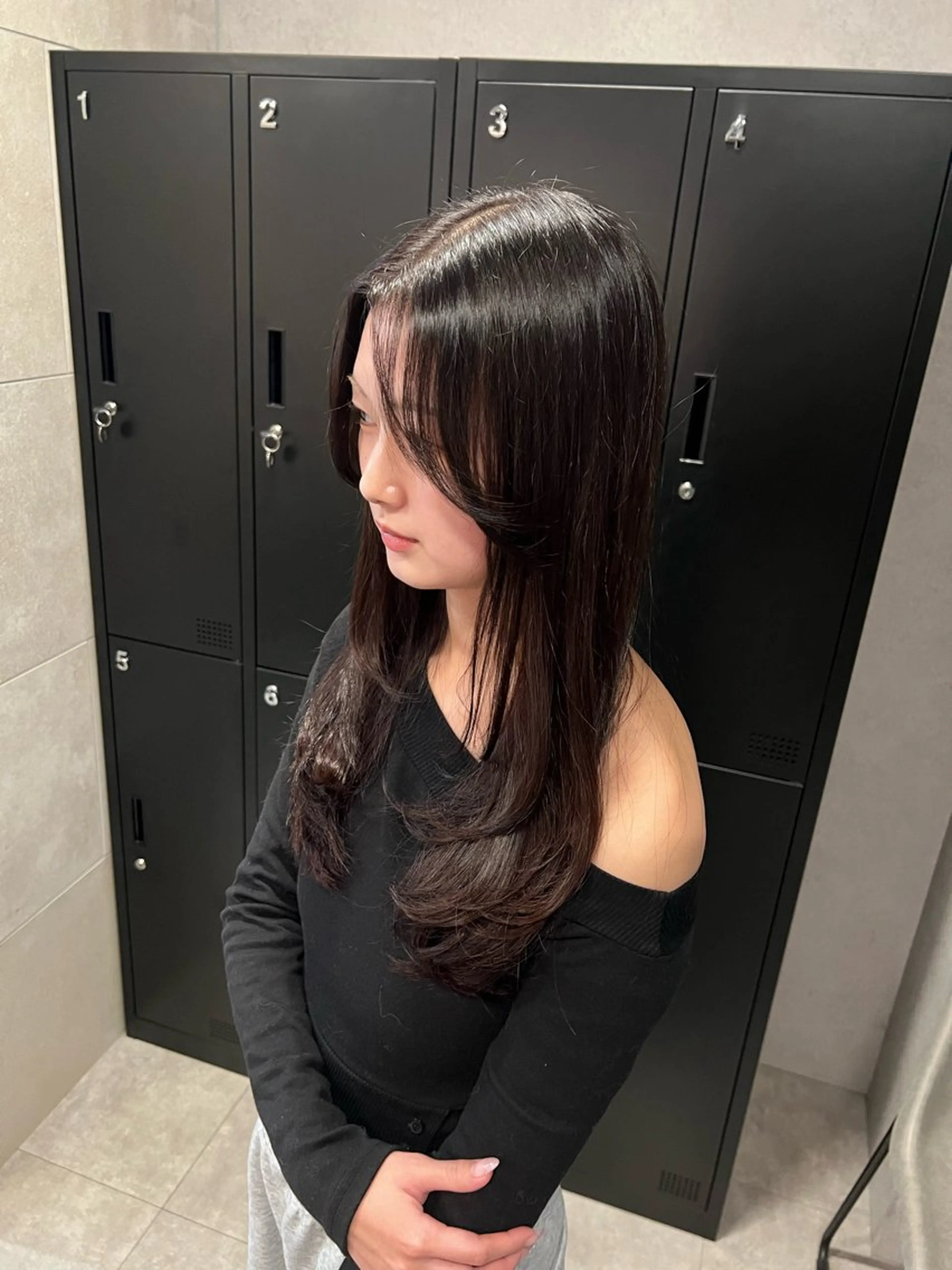 ロング カット トリートメント 髪質改善＆トリートメント over hair所沢店所属・韓国風/レイヤー/ 𝑵𝒂𝒏𝒂🩶のヘアスタイル