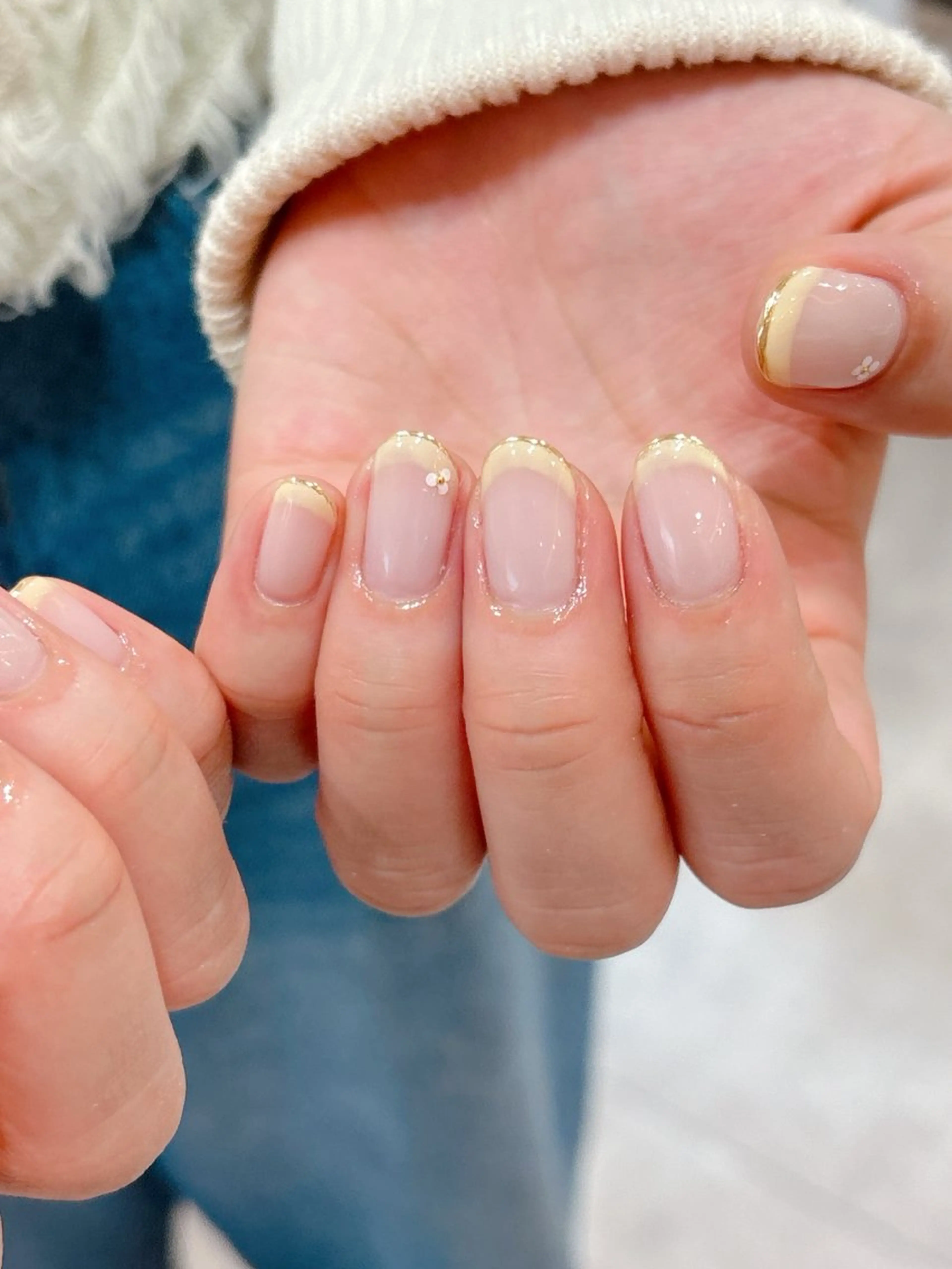 【リピーター様人気NO.2コース】90min mirror持ち込みコース✩.*˚人気のニュアンスデザインオススメ！の写真