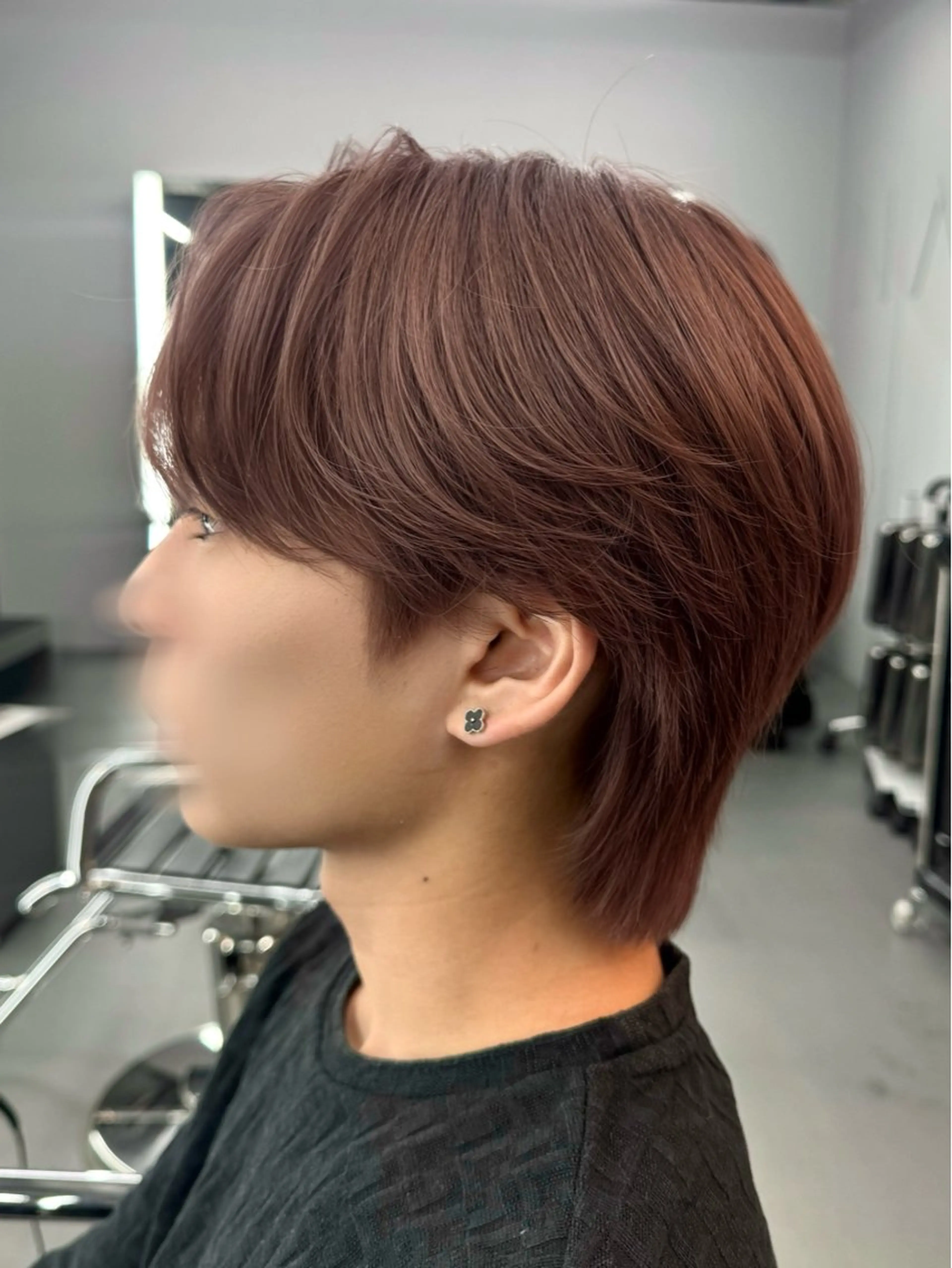 カラー メンズ メンズブリーチ センターパート ダウンパーマ カルマパーマ メンズ韓国風 Ayuki /福岡/メンズカットのヘアスタイル