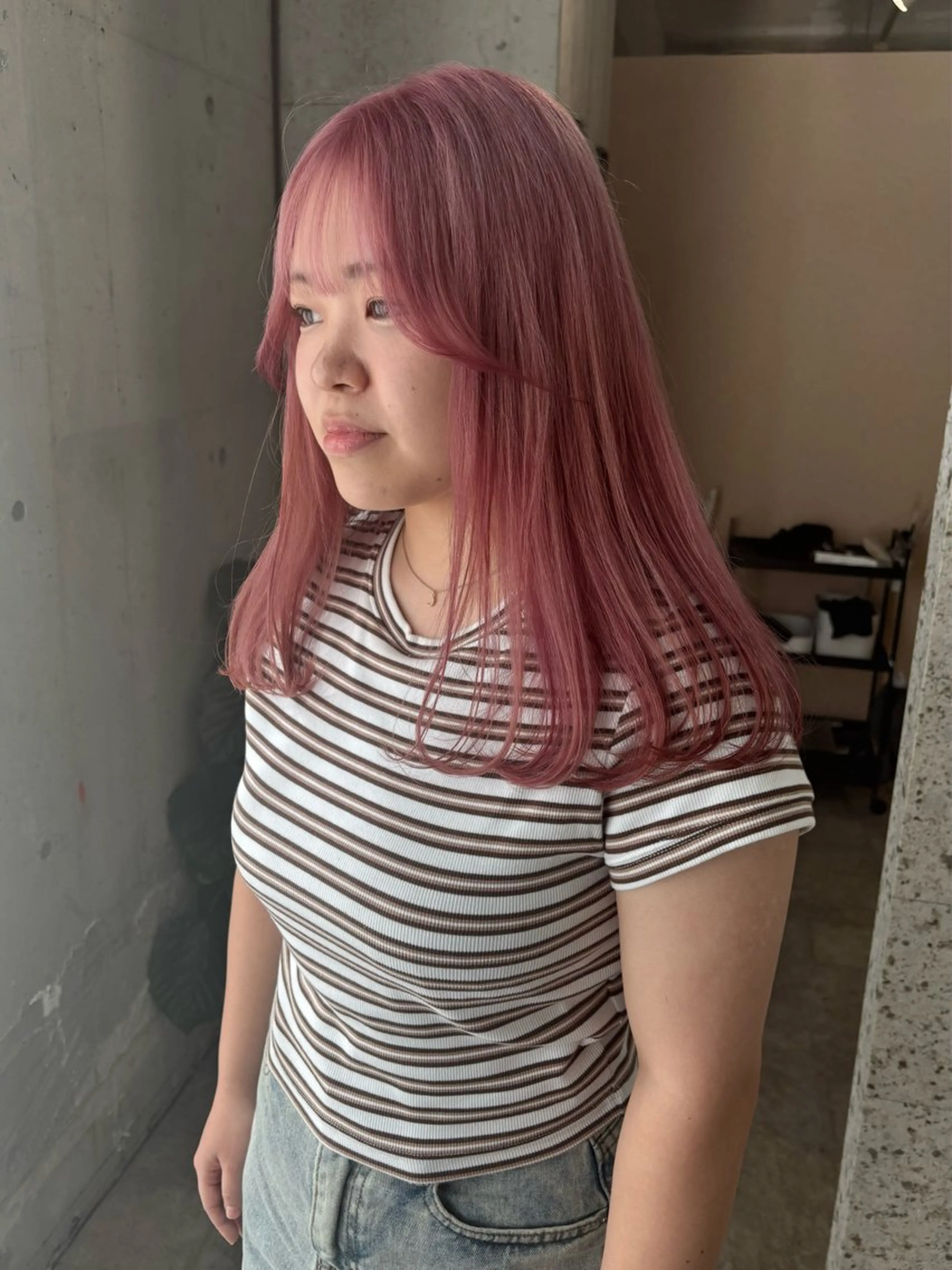 ロング カラー ピンクカラー ヘアカラー SHOTO ハイトー ン/ブロンドカラーのヘアスタイル