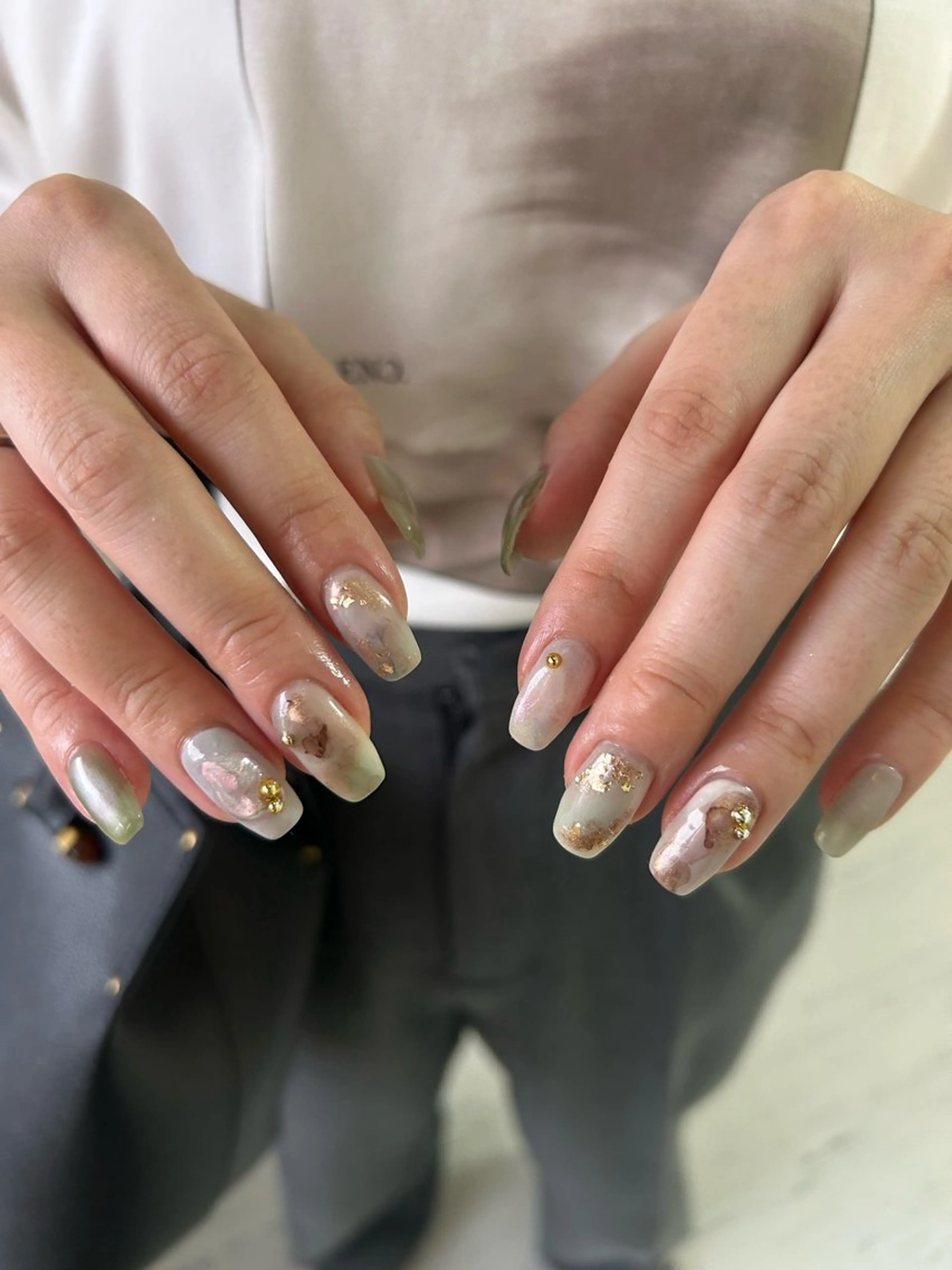 ○Paraジェル/Hand onecolor/Gradation/French【付け替えオフなし】の写真